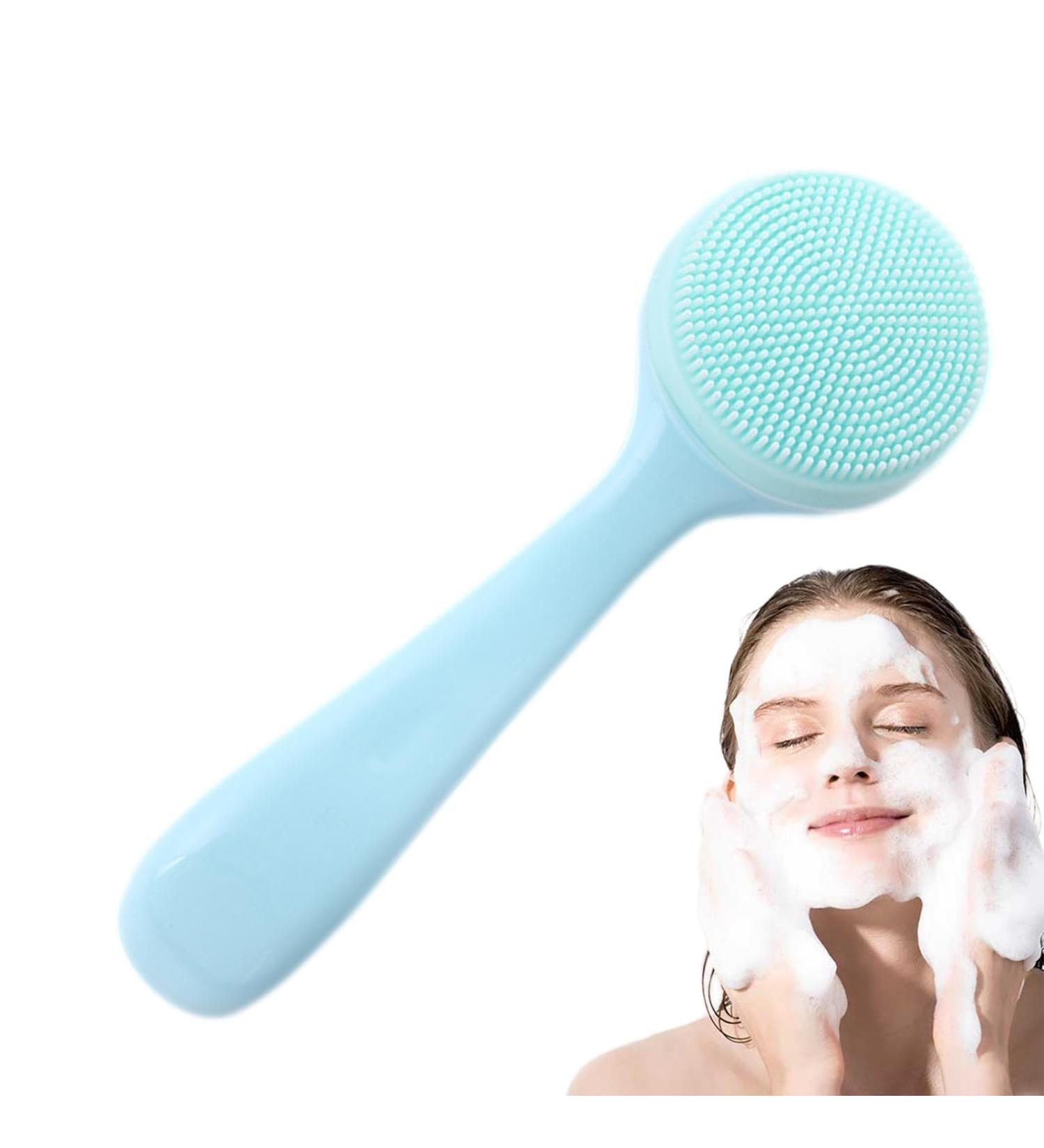 Face Scrubber Silicone Manual Facial Cleansing Brush Manual Facial Cleansing Brush Skin Friendly Waterproof Face Cleaning Scrubber Blue - Buy Online on GoSupps.com