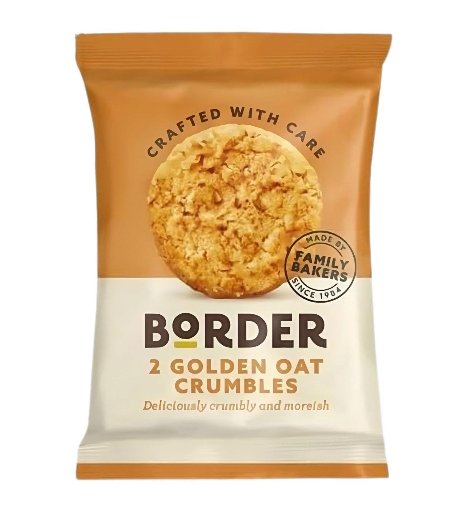 Border Golden Oat Crumbles Crisps & Hint Sweetness Delightful Biscuits & Cookies Pack of 60 with Friends & Family Golden Oat Crumbles Pack of 60