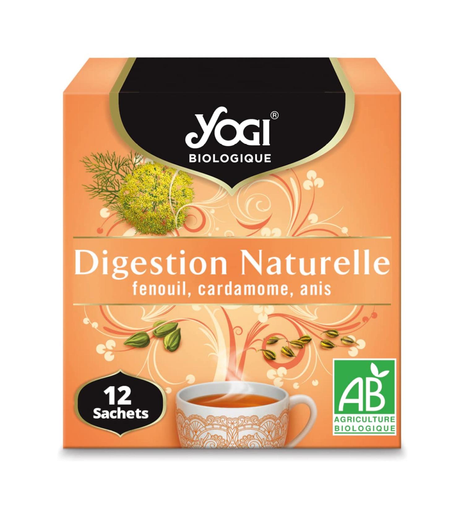Yogi Organic Natural Digestion 100% Organic Fennel Cardamom and Anise Infusion 12 Heat-sealed and staple-free sachets 21 - Buy Online on GoSupps.com