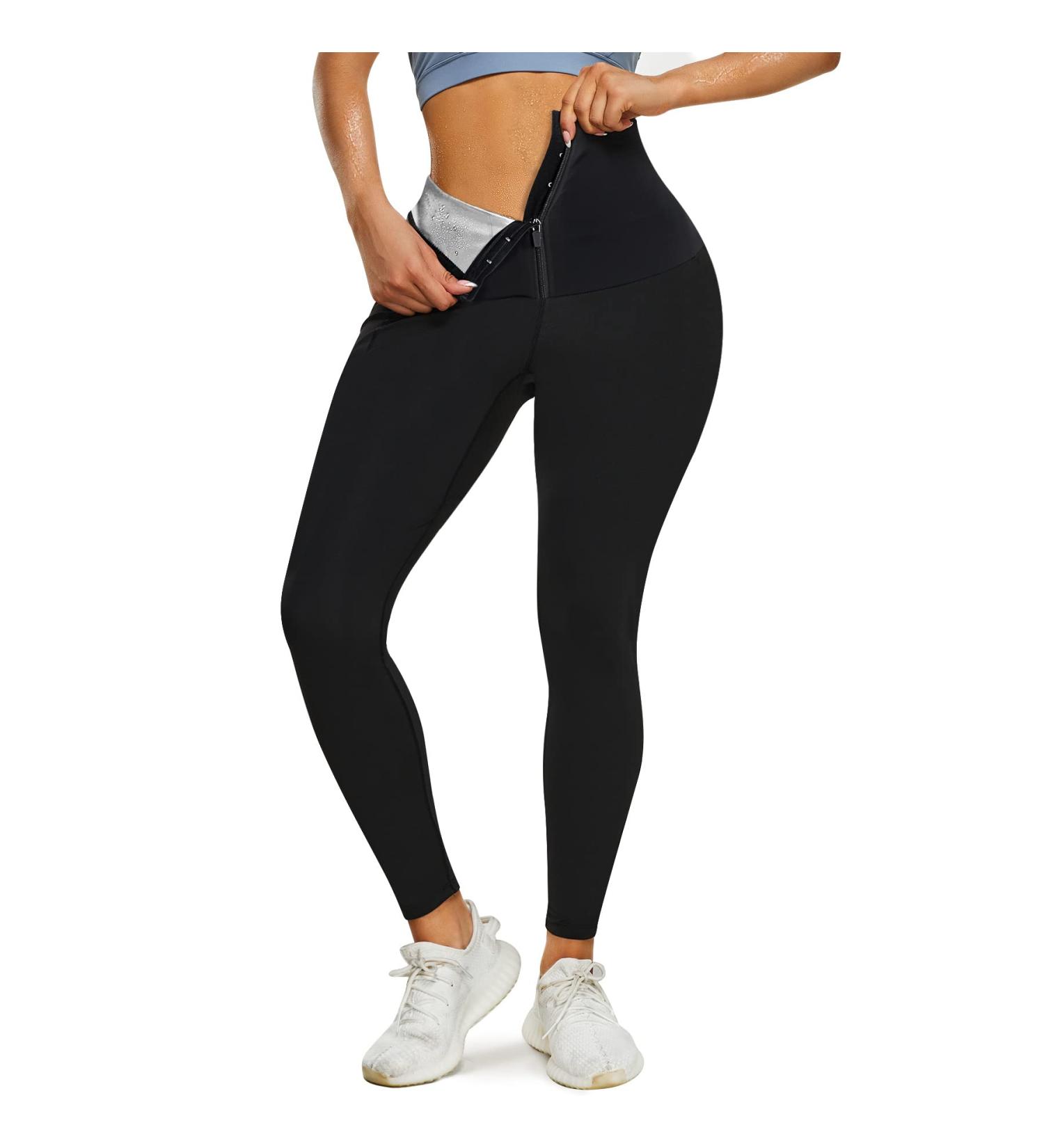 Bingrong Sauna Sports Pants for Women - High Waist Weight Loss Jogging & Training Leggings - Thermo Black Sweat Pants XL - Buy Online on GoSupps.com