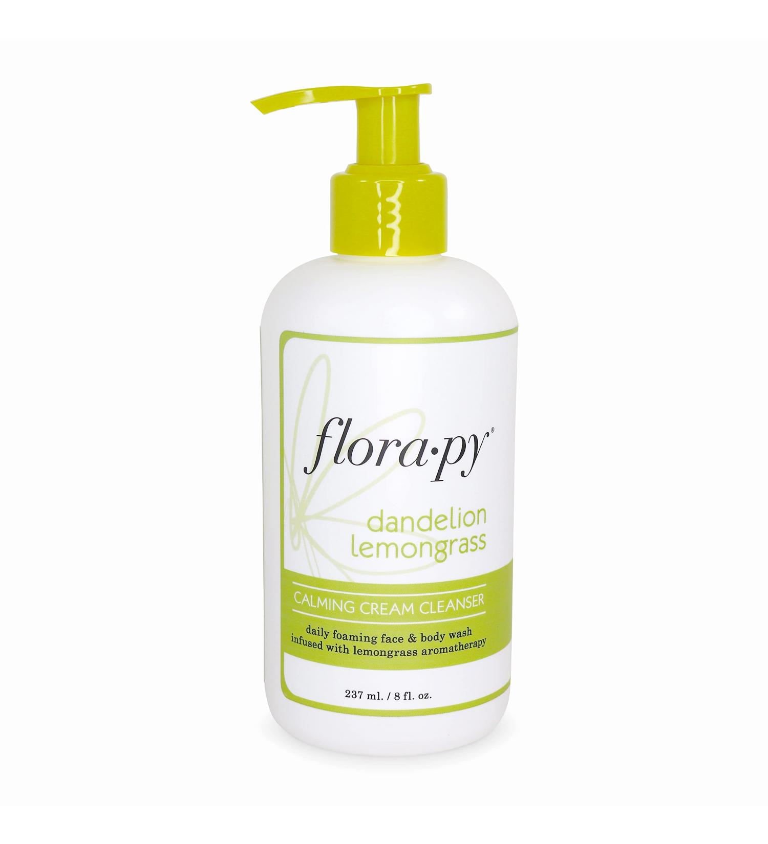 Florapy Beauty Calming Cream Cleanser | Dandelion Lemongrass Aromatherapy | Gentle Makeup Remover | Clean Beauty Skincare - Buy Online on GoSupps.com