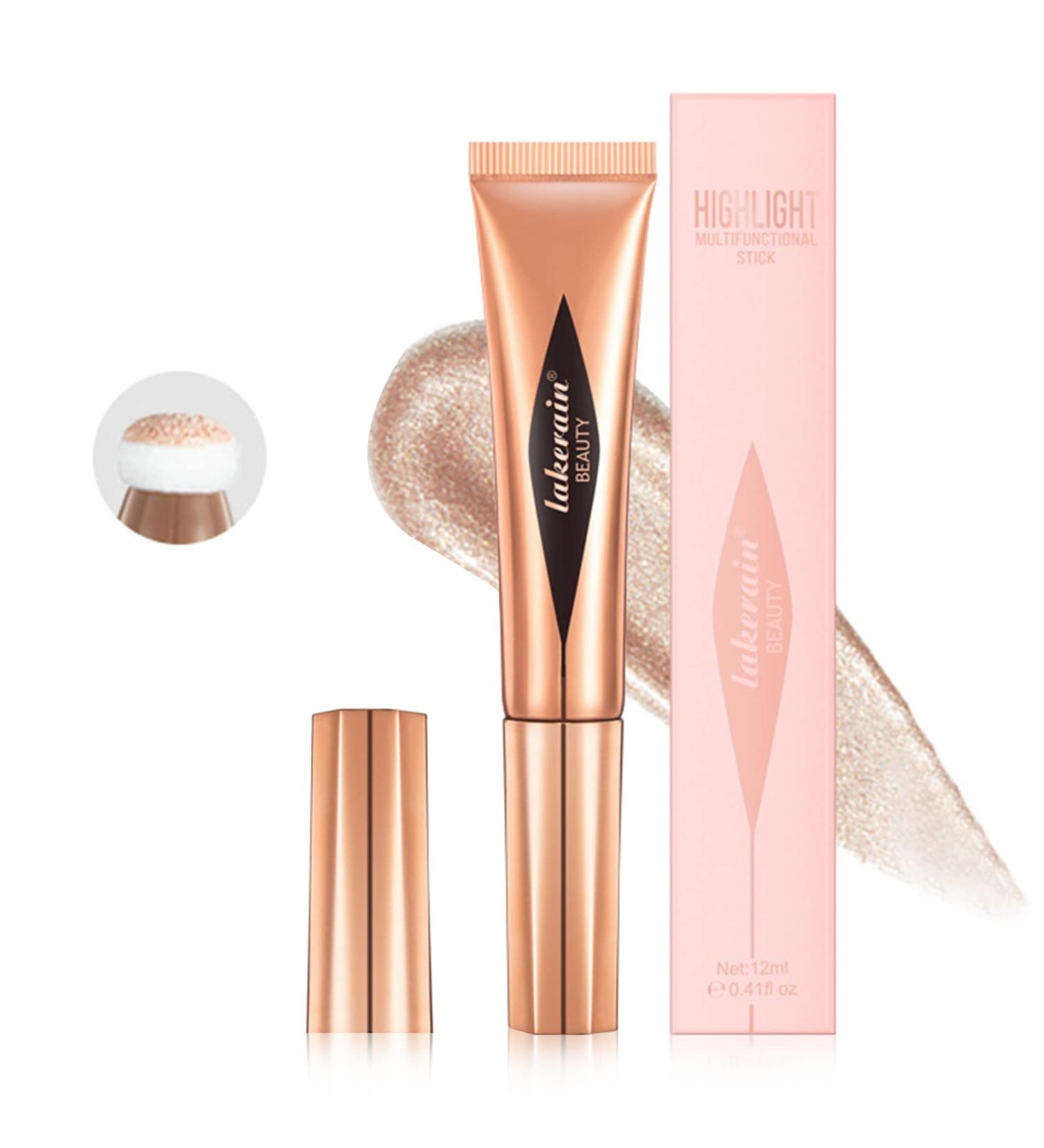 Liquid Highlighter Beauty Wand Cream Bronzer Highlighter Stick Contour Wand Soft Smooth Glossy Lightweight Long Lasting Waterproof Liquid Highlighter Stick Makeup Kit For Natural Nude Finish (03#Pearl White) - Buy Online on GoSupps.com
