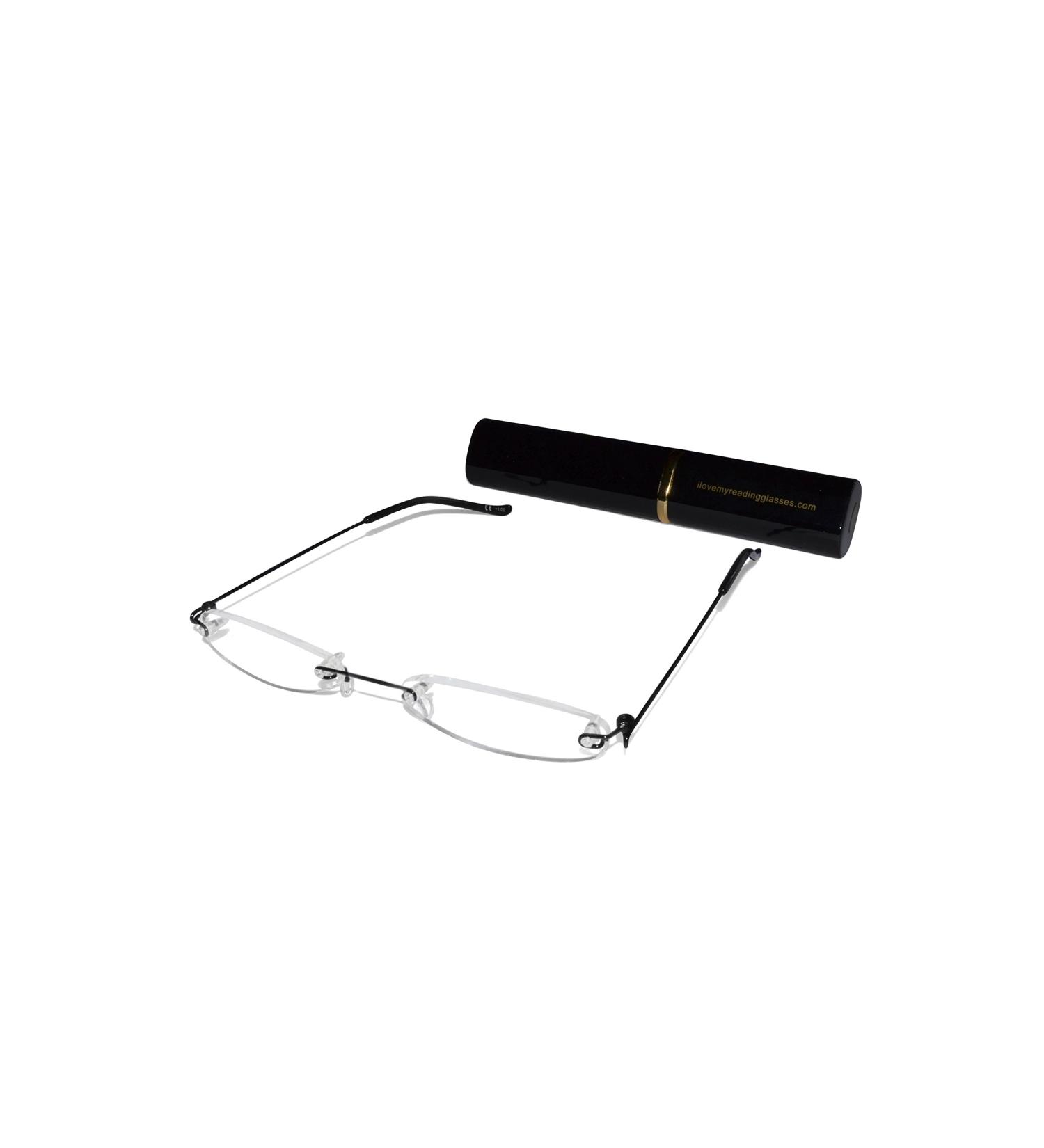Ultra Light Rimless Reading Glasses - Black - +1.5 Diopters for Comfortable Vision | International Shipping - Buy Online on GoSupps.com