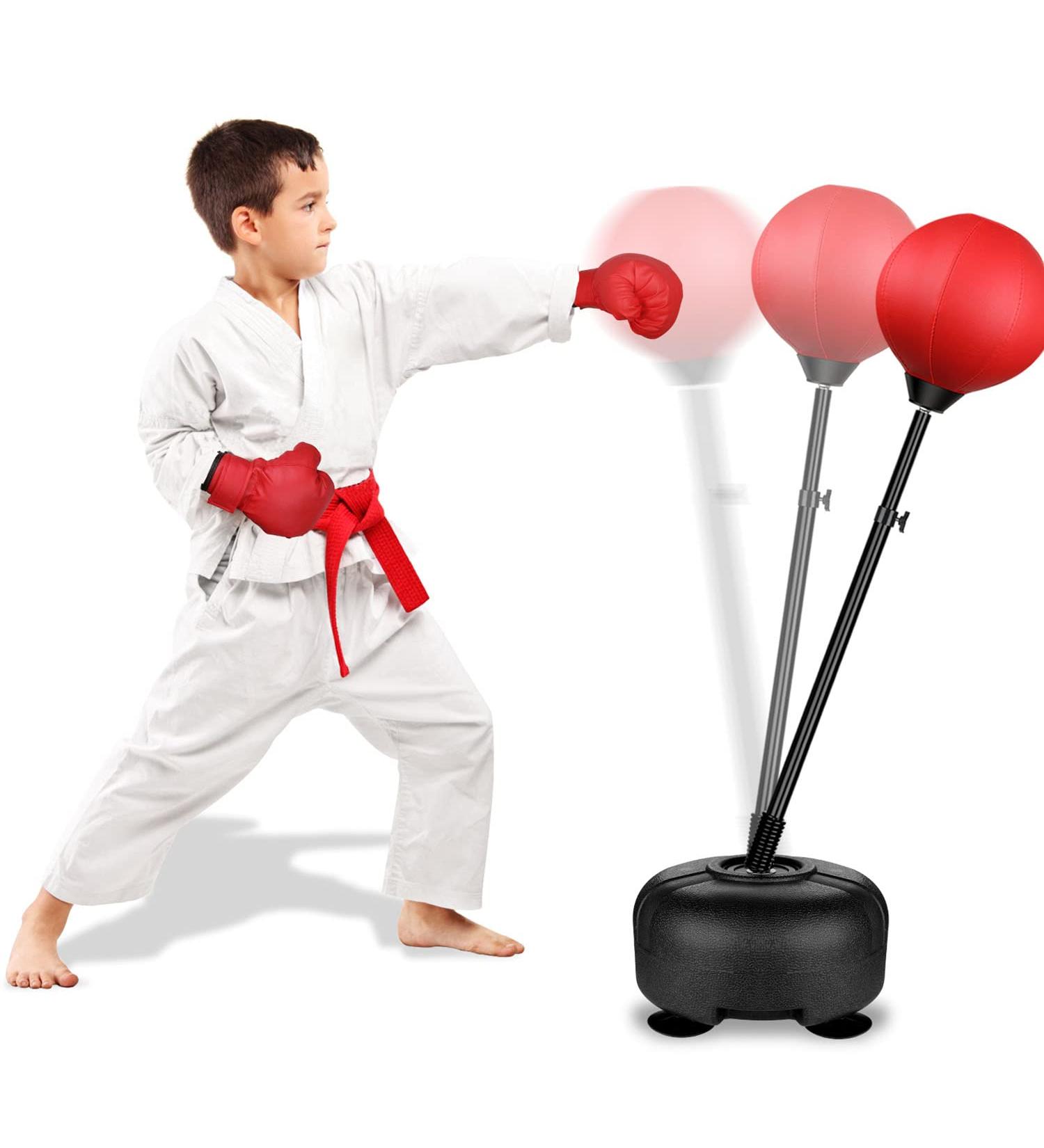 Rovtop Kids Punching Bag Set - Height Adjustable Stand, Boxing Gloves, Speed Ball - Perfect Christmas/Birthday Gift for 4-8 Year Old Boys & Girls - Buy Online on GoSupps.com