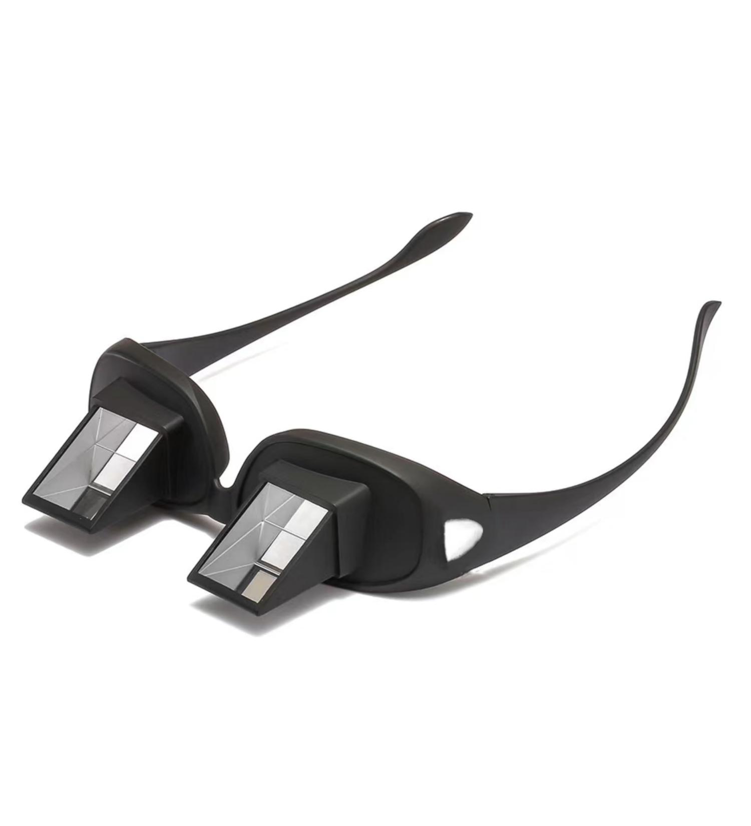 Lazy Glasses - Horizontal Bed Prism Spectacles for Reading & Watching TV | High Definition Periscope Eyeglasses - Unisex Black - Buy Online on GoSupps.com