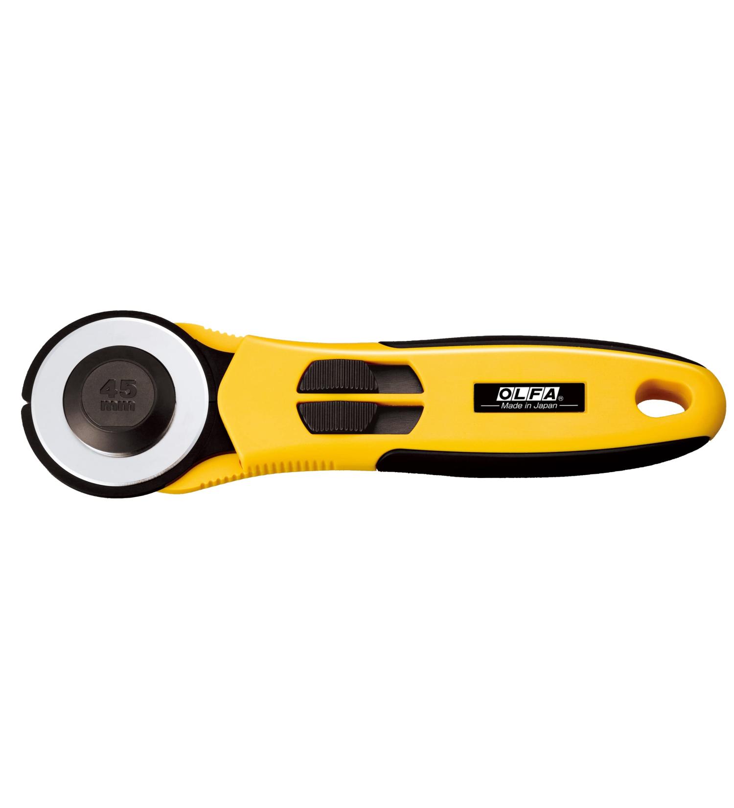 OLFA 45mm Quick-Change Rotary Cutter for Crafts, Sewing, Quilting - Includes Split Blade Cover & Replacement Blade - Buy Online on GoSupps.com