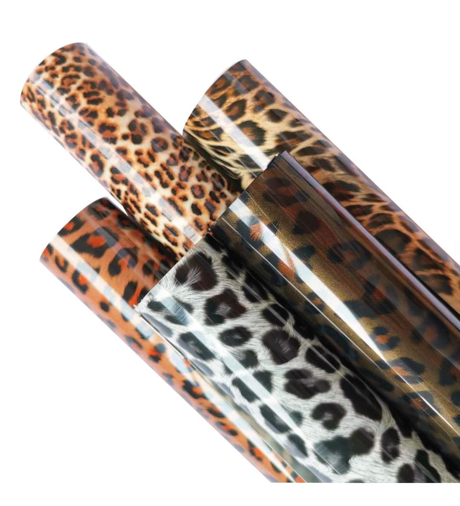 ZAIONE Leopard Heat Transfer Vinyl 5 Pack - Brown Cheetah Print HTV Iron on Sheets - Animal Pattern Bundle for DIY Crafts - Buy Online on GoSupps.com