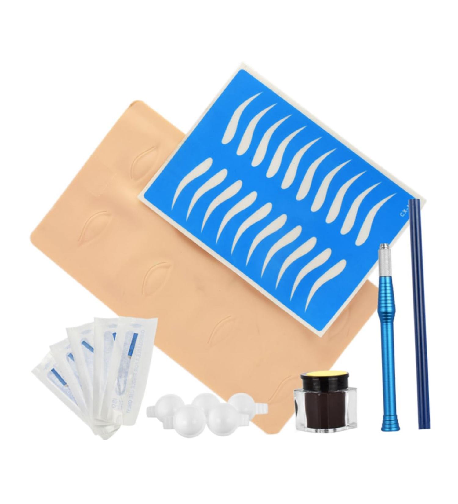 Mikinona Embroidery Kit Cup Embroidery Ink Blue Pencil Skin Practice Eyebrow Dark Coffee and D Pigment Manual Suit - Buy Online on GoSupps.com