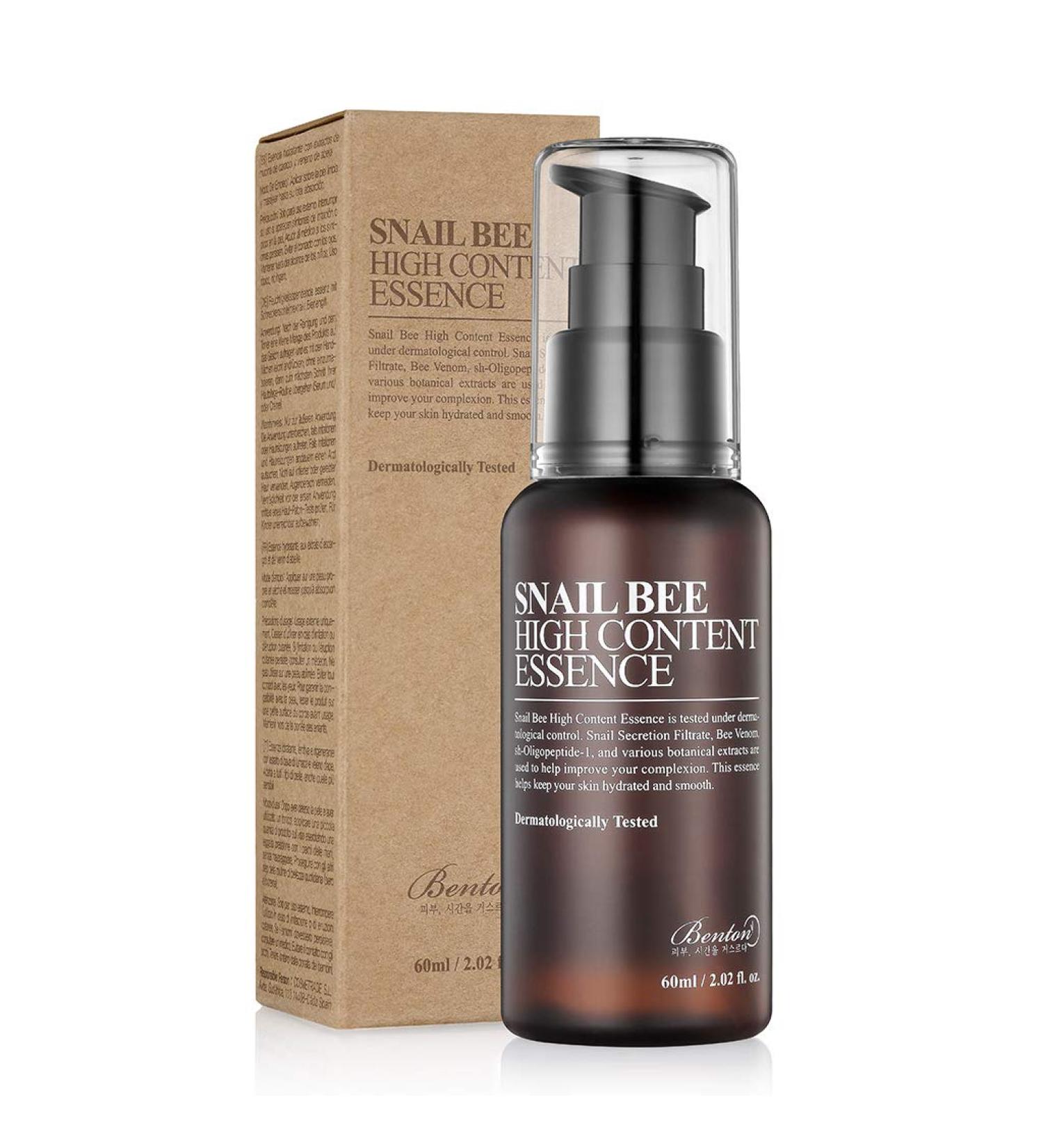 Benton Snail Bee High Content Essence 60ml - Anti-Aging & Hydrating Skincare - Buy Online on GoSupps.com