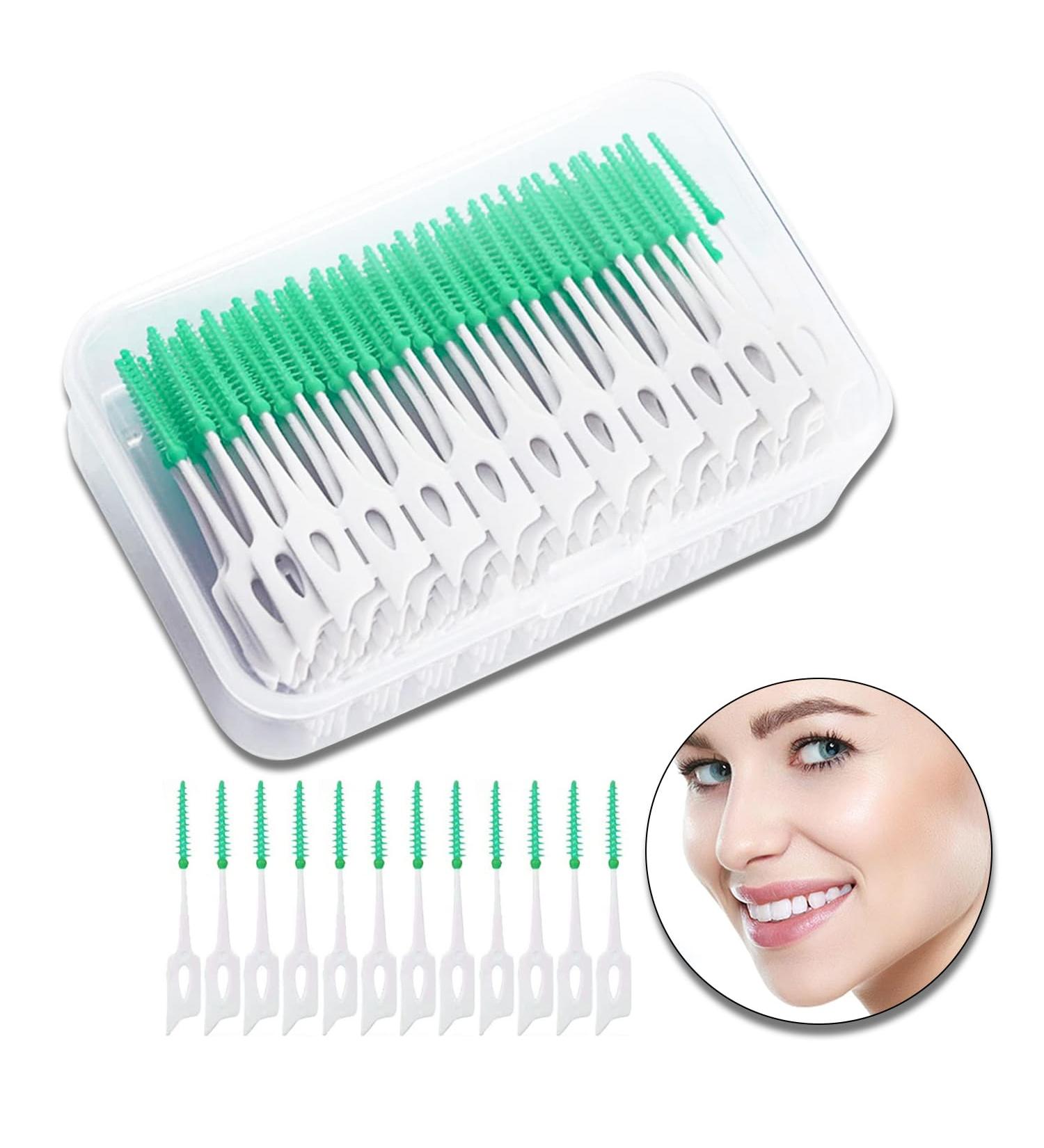 150 Sustainable Interdental Brushes - Soft Silicone for Thorough Tooth Cleaning | Eco-Friendly Oral Care - Buy Online on GoSupps.com