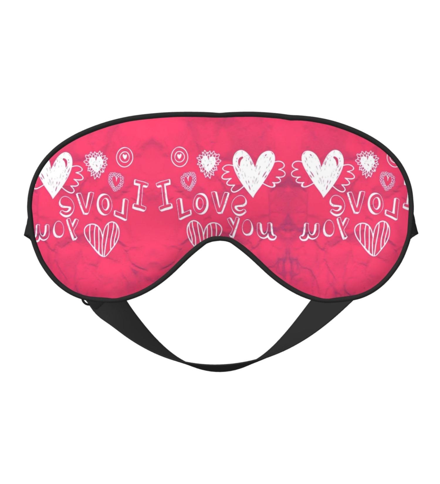 Valentine's Heart Sleep Mask - Adjustable Soft Blindfold for Deep Sleep Relaxation & Travel - Buy Online on GoSupps.com