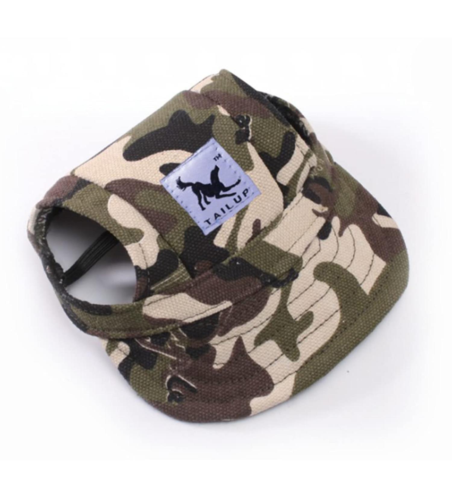ITODA Adjustable Baseball Hood for Dogs & Cats - Summer Cap with Ear Holes Sun Protection Camouflage Pet Hat - Buy Online on GoSupps.com