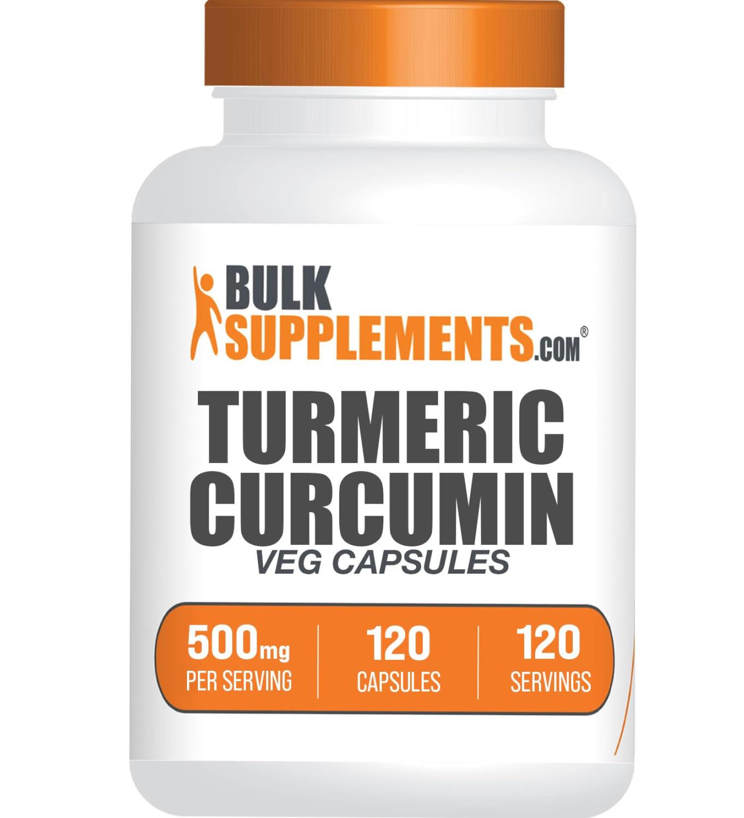 BulkSupplements.com Turmeric 500mg Extract Capsules - Curcumin Supplements Turmeric Curcumin - Gluten Free 120 Veg Capsules (Pack of 1) 120 Count (Pack of 1) - Buy Online on GoSupps.com