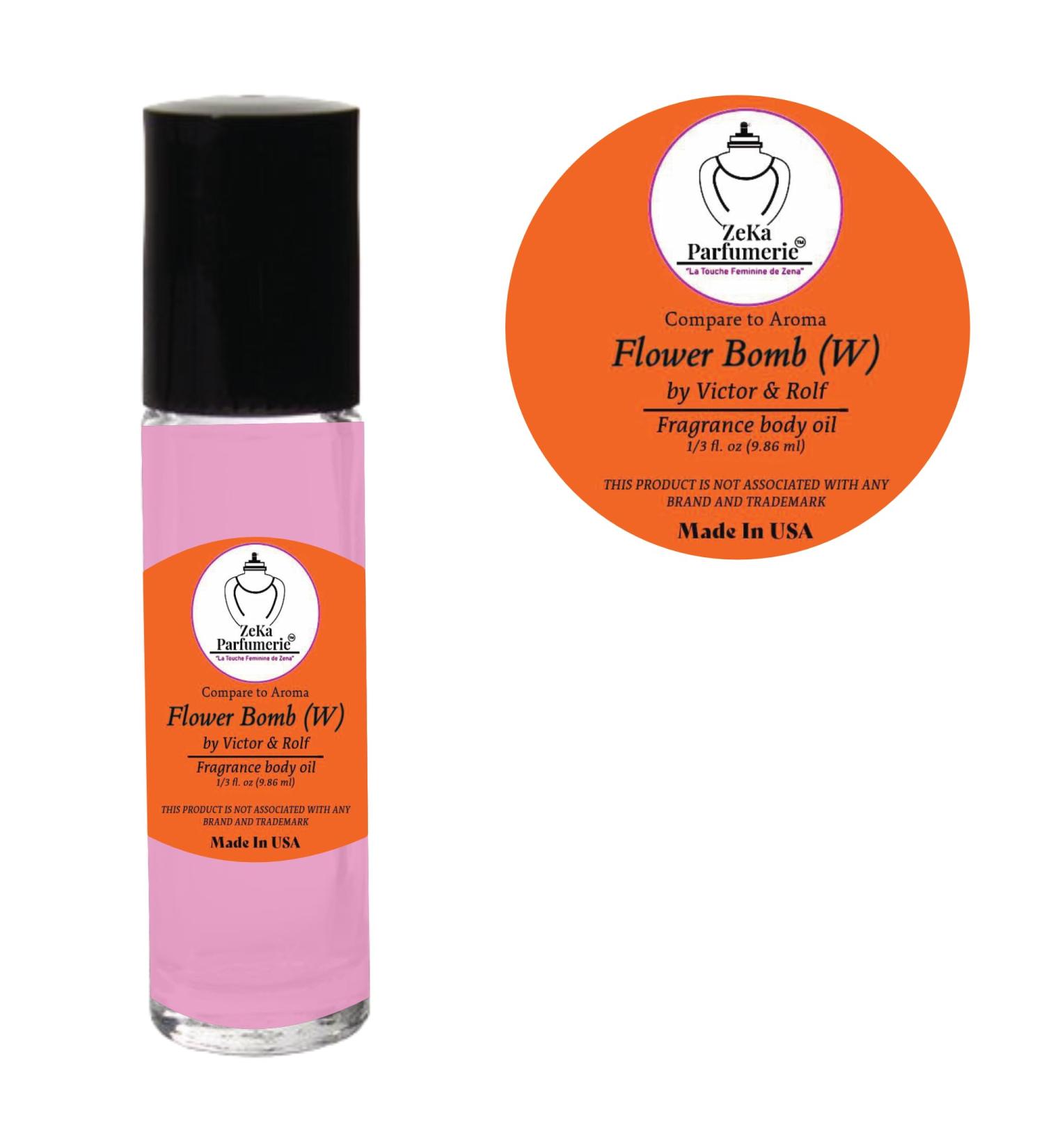 Flowerbomb Inspired Body Oil for Women - Aromatherapy Travel Size Roll-On (1/3 oz) - Compare to Aroma - Buy Online on GoSupps.com