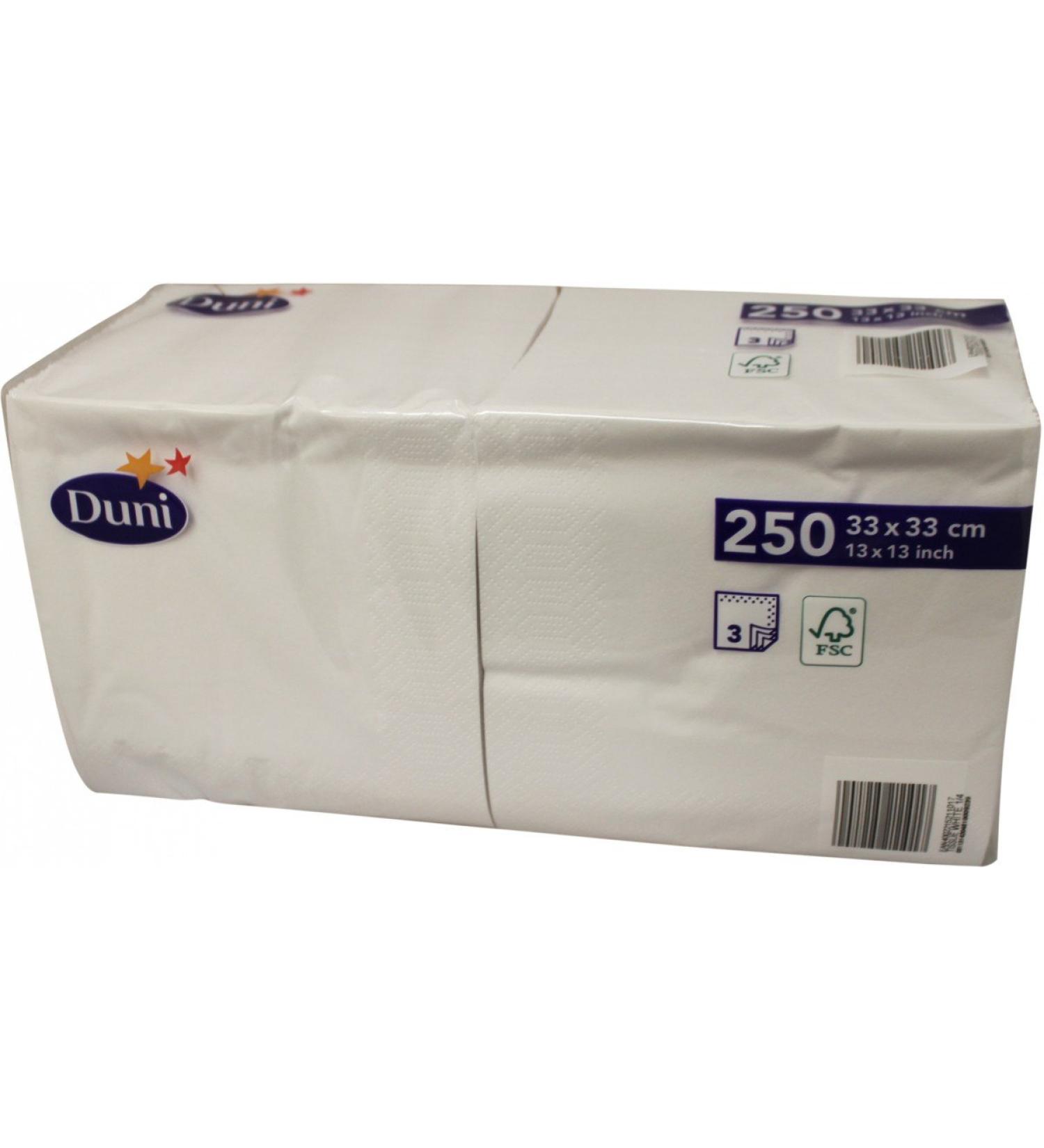 Duni Napkins SRP 3-ply 33 cm White Paper 15.6 x 33 x 16.5 cm 15.6 x 33 x 16.5 cm white