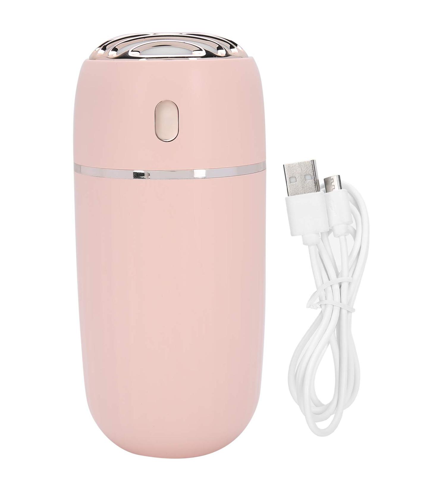 Qukaim Facial Moisturizing Mini Mist Sprayer USB Facial Moisturizing Spray 300ml Humidifier with LightPink LEDHome and Face Humidification - Buy Online on GoSupps.com