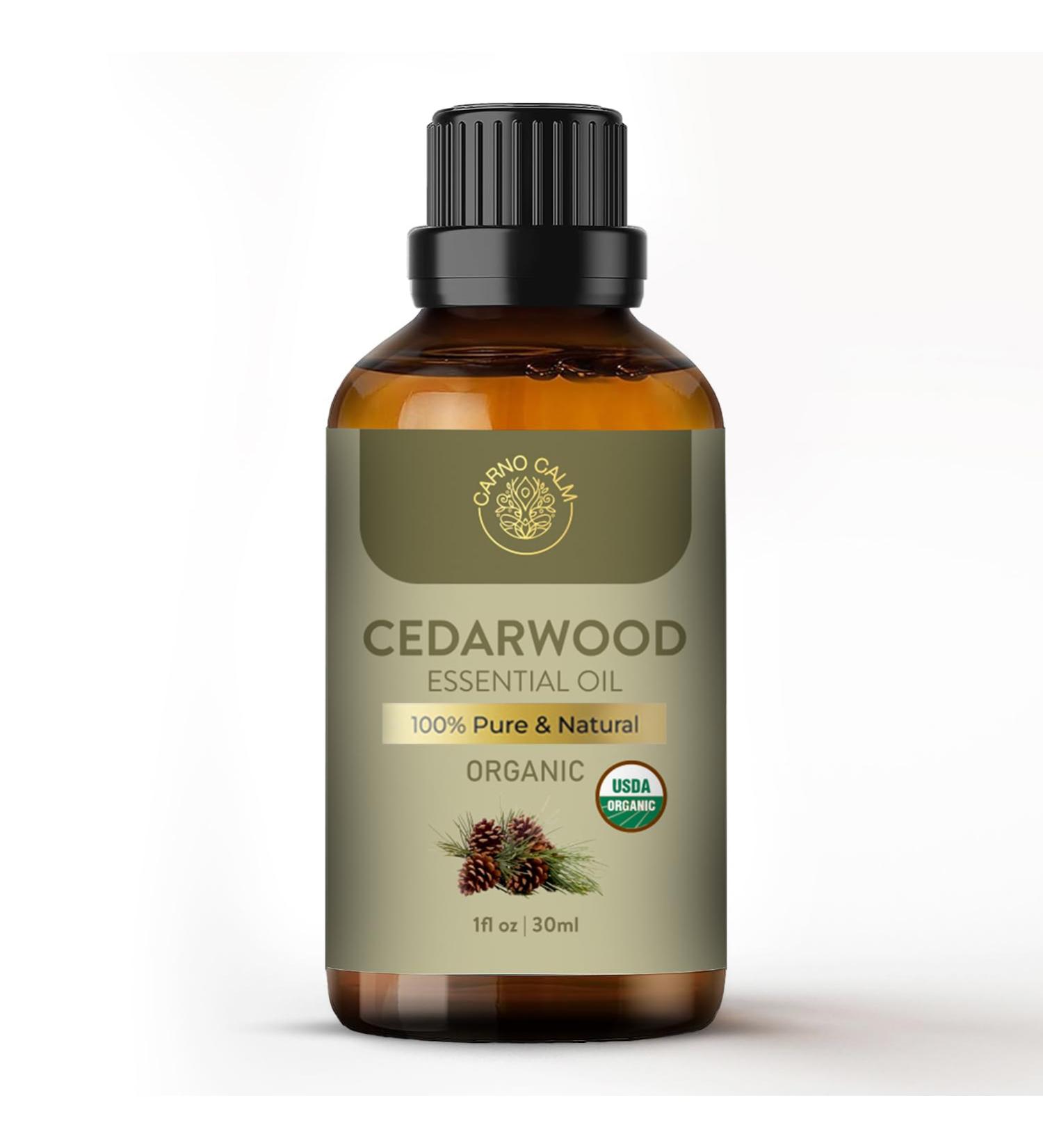 Carno Calm Cedarwood Essential Oil | 100% Pure & Natural Cedar Oil | for Hair Skin Focus Wood | Woody and Earthy Aroma for Clarity | Diffuser Fragrance Oil Soaps Candles | 30ml Cedarwood 30 ml (Pack of 1) - Buy Online on GoSupps.com