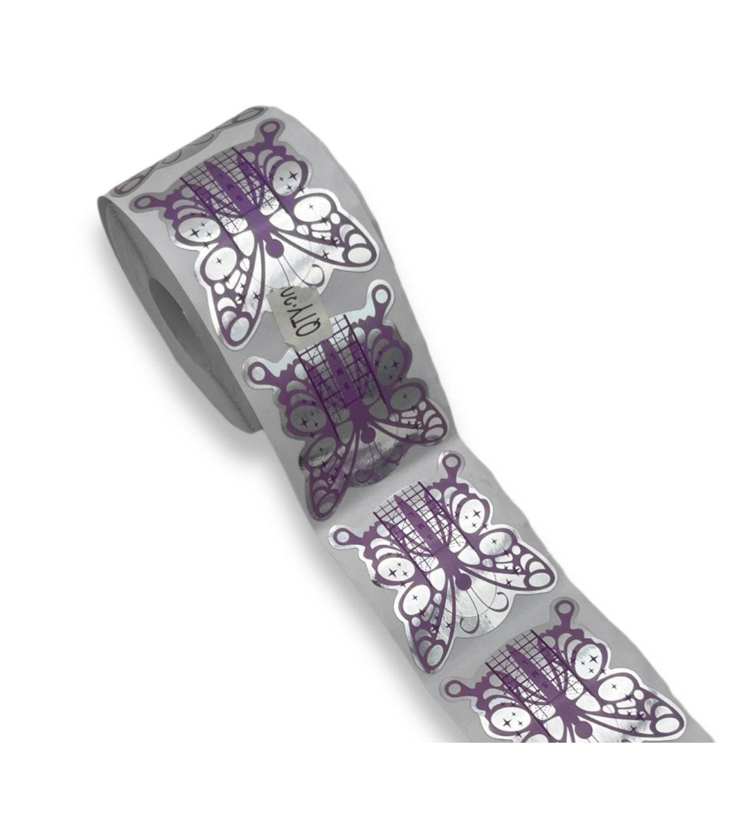 300 Modelling Stencils Silver-Lilac Butterfly Almond MS-54