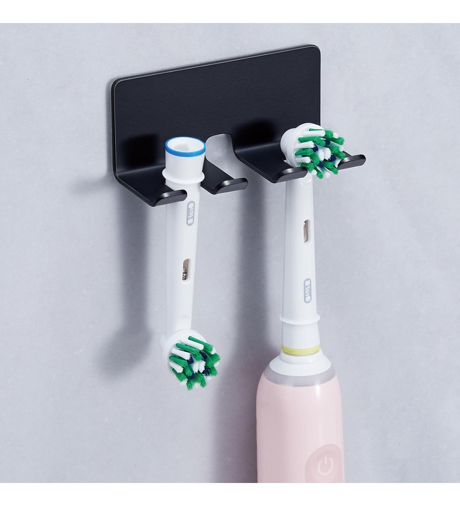 Shop Yybo Electric Toothbrush Holder - Wall-Mounted No Drilling Stainless Steel Black - Efficient Toothbrush Storage for Home & Travel - Buy Online on GoSupps.com