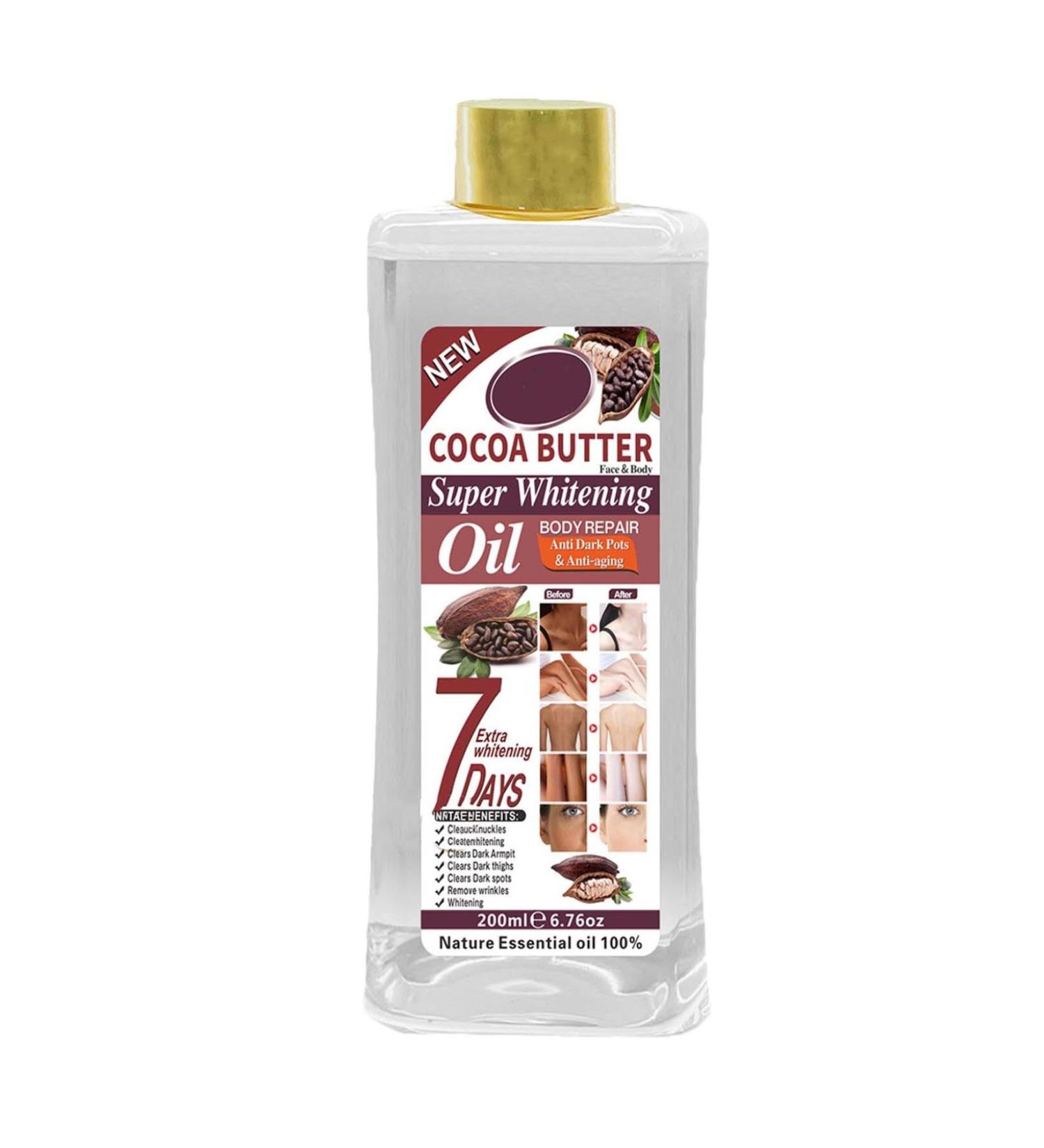 Black Skin Brightening Oil Papaya Oil For Skin Super Whitening Papaya Oil Repairing Body Papaya Oil For Lightening Dark Skin (Cocoa 200ML) - Buy Online on GoSupps.com