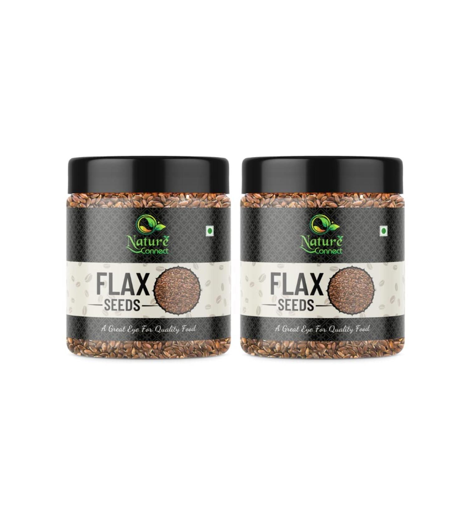 Nature Connect Combo Pack of 2 Flax Seeds 250 gm Each Total 500 gm_Packing May Vary - Buy Online on GoSupps.com