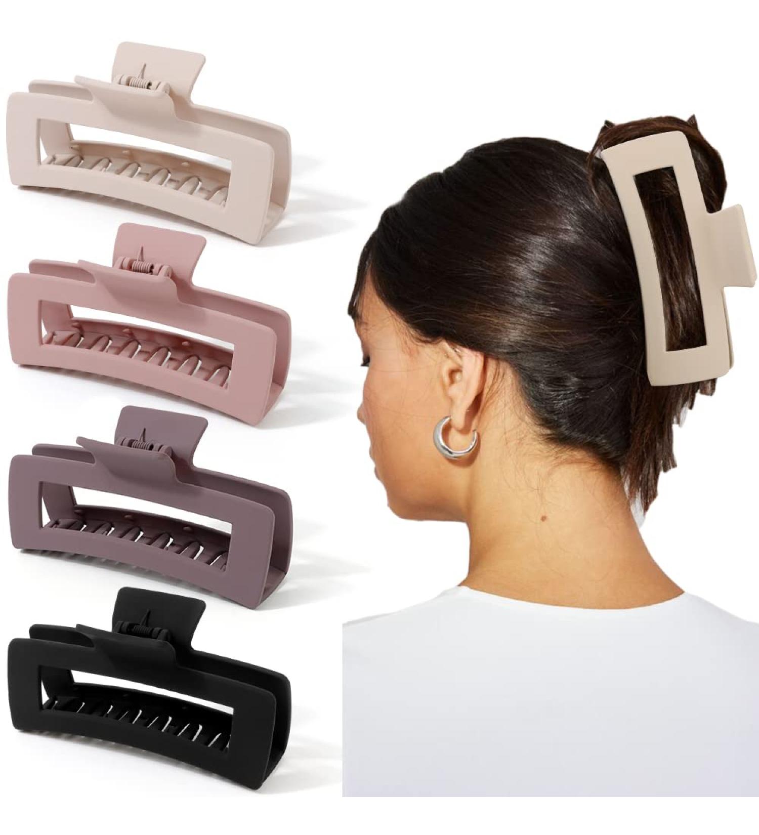 Ahoney 5 Inch Extra Large Claw Clip for Thick Long Hair - XL Giant Strong Hold Jaw Clip for Women - Non-slip Matte Banana Jumbo Clip - Buy Online on GoSupps.com