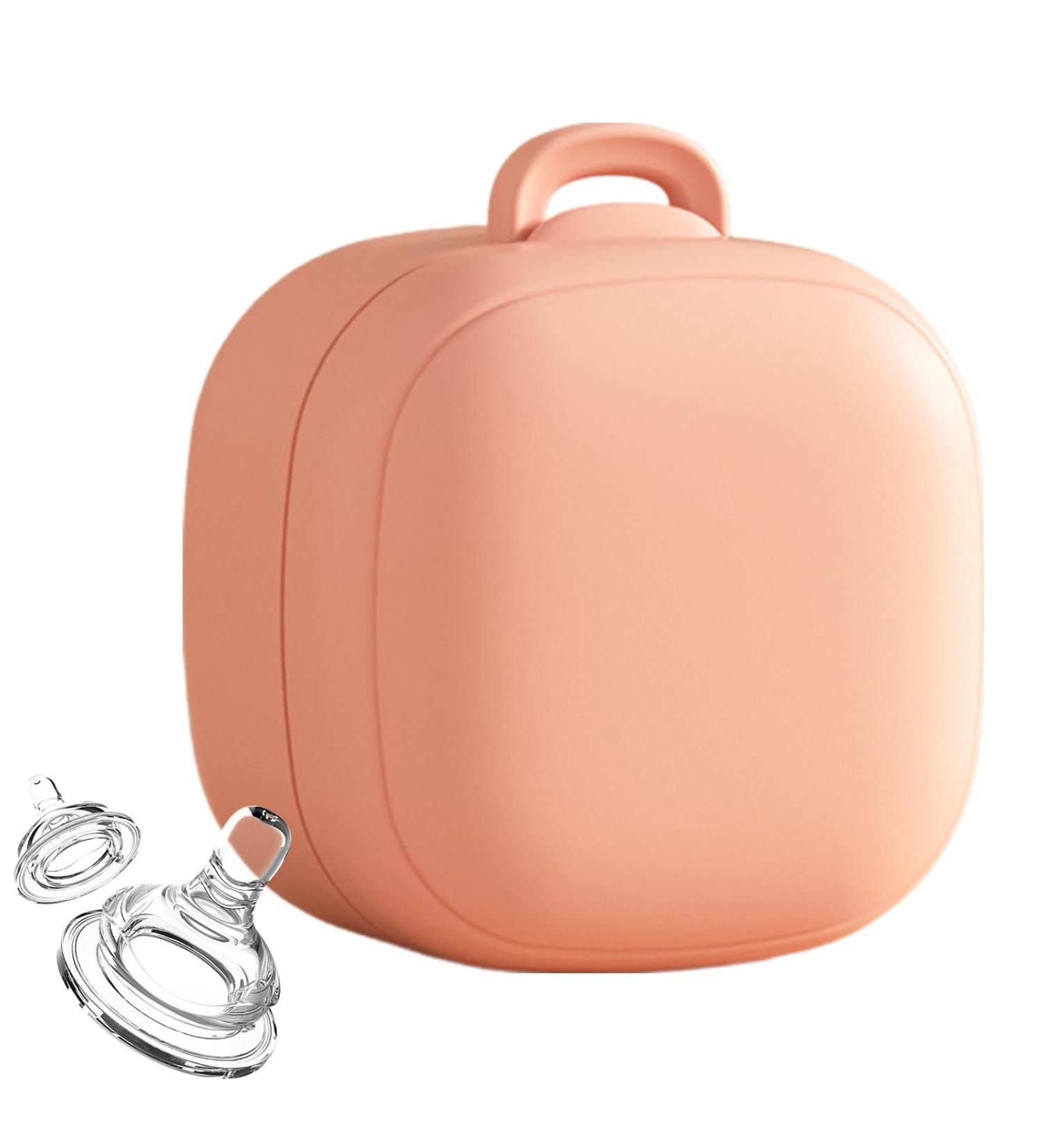 Anulely Portable Silicone Pacifier Cover - Ideal Pacifier Holder for Outdoor Walks | Durable & Travel-Friendly - Buy Online on GoSupps.com
