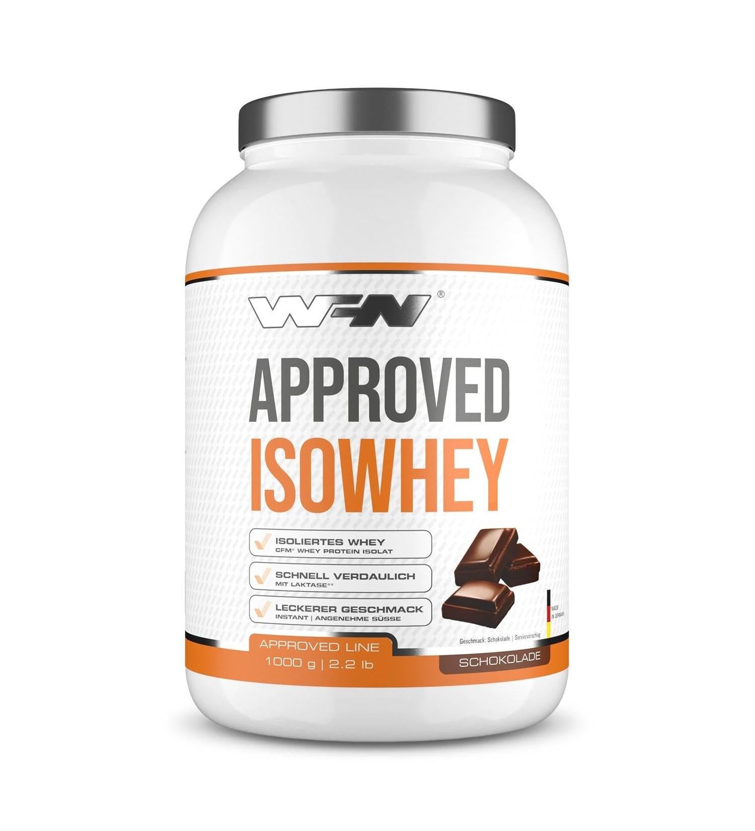 Buy Wfn Approved Isowhey Chocolate 1kg - Lactose-Free Protein Powder CFM Whey Isolate 33 Portions - Made in Germany - Buy Online on GoSupps.com