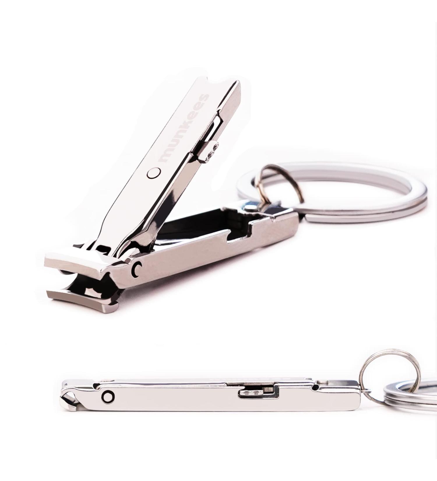 Portable Ultra-Thin Nail Clippers Keychain - Stainless Steel Mini Foldable Cutter for Travel & Outdoors - Buy Online on GoSupps.com