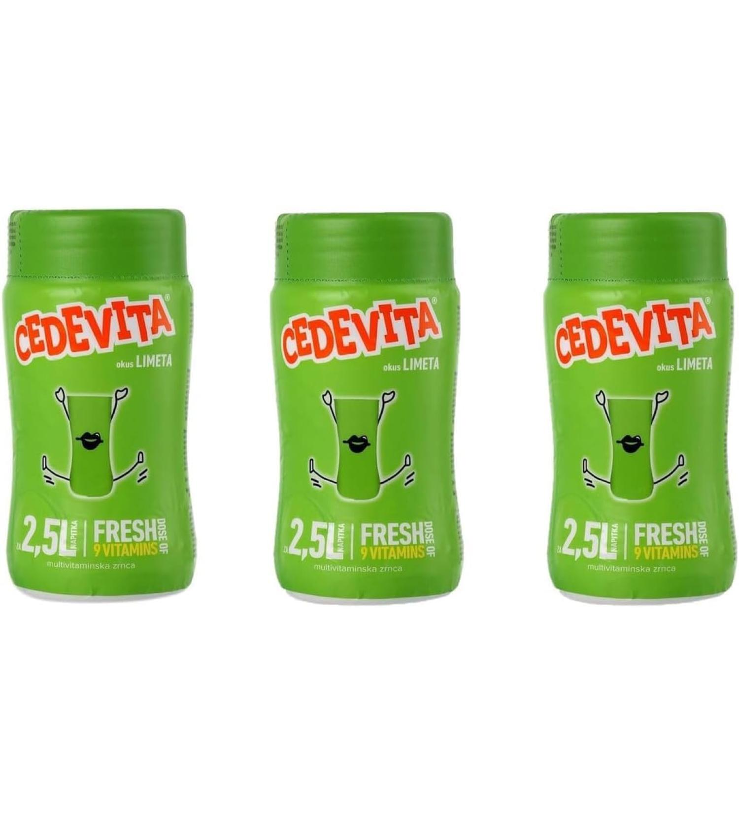 3 x Cedevita Cedevita Lime Instant Mix 200g Makes 2.5L)