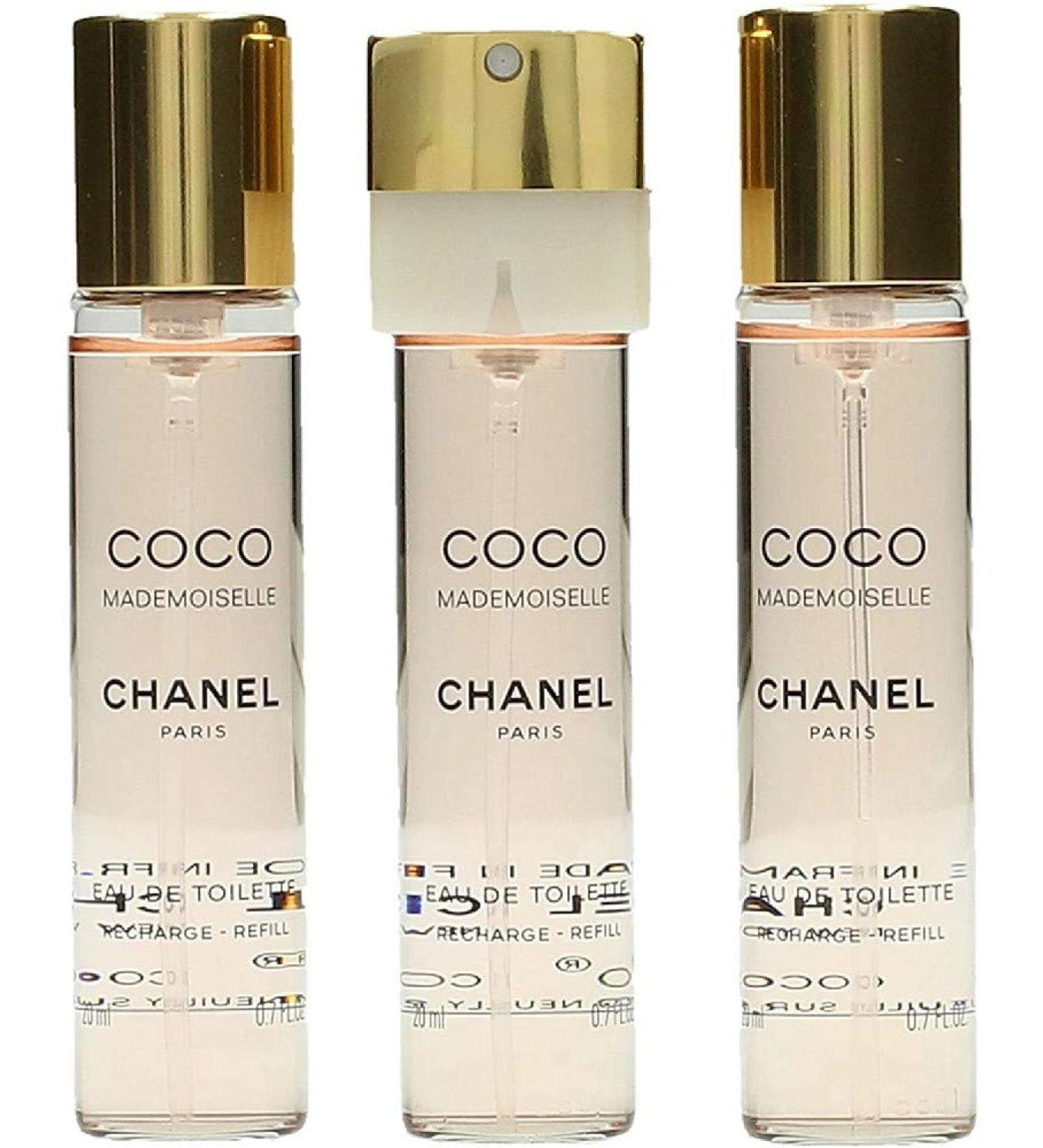 Chanel - Coco Mademoiselle Twist & Spray Eau De Toilette Refill 3x20ml/0.7oz Rose 0.7 Fl Oz (Pack of 3) - Buy Online on GoSupps.com