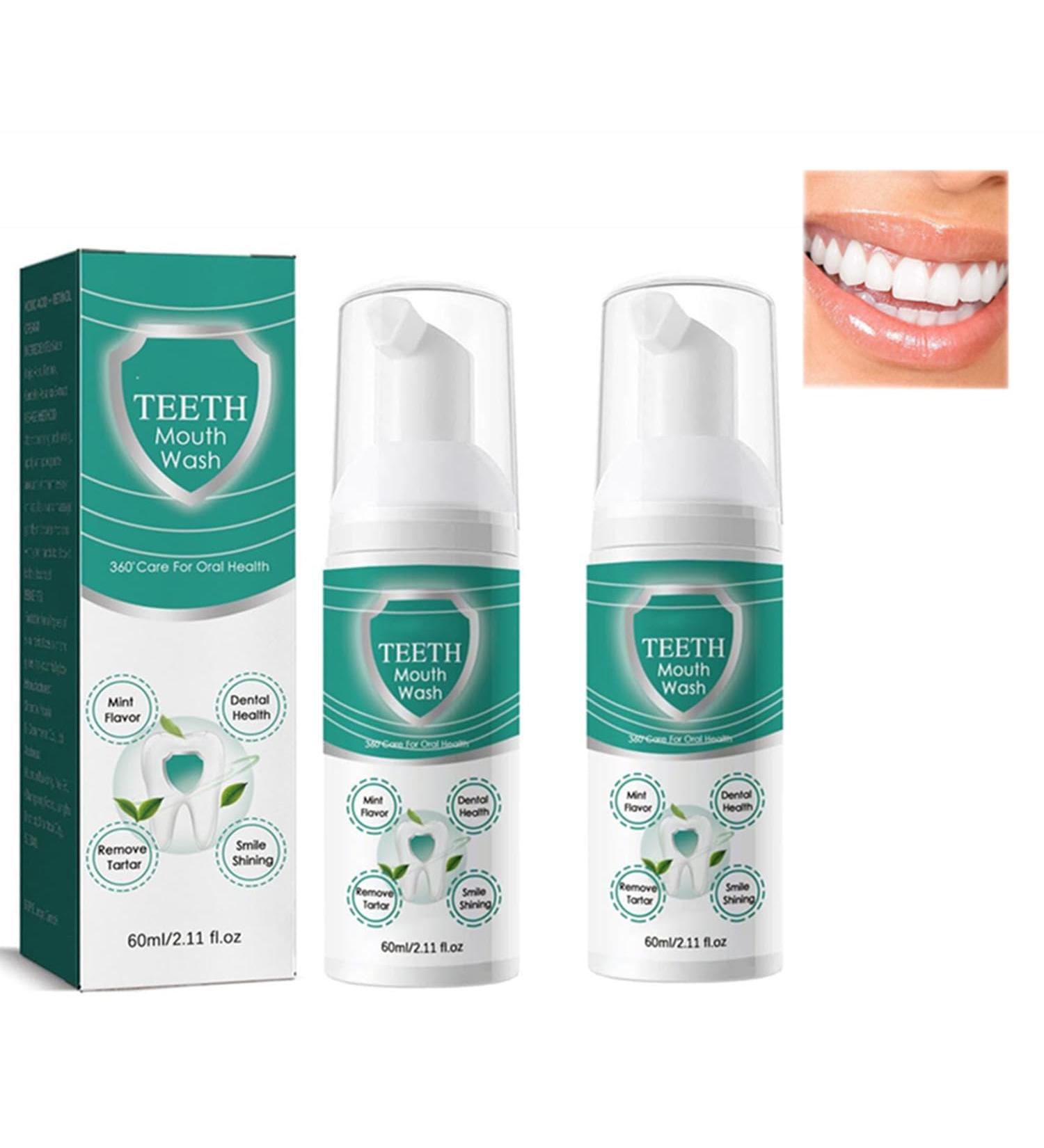 Jorondy Teeth Whitening Mousse Mouthwash - Herbal Brightening Foam for Deep Cleaning & Fresh Breath (2PCS) - Buy Online on GoSupps.com