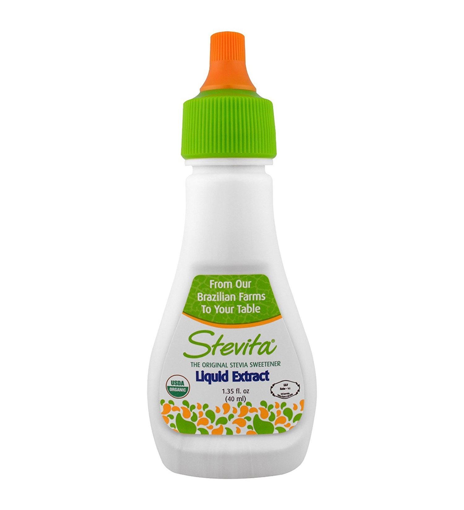 Stevita Stevia Organic Clear Liquid 1.35 Ounce (Pack of 3 bottles)