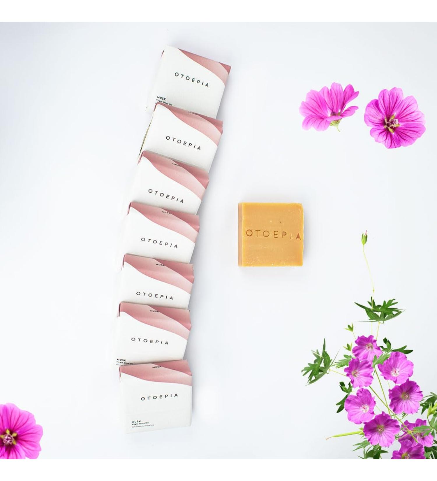 Shaving Bar & Body Soap Musk Scent for Men - 8 All-Purpose Natural Olive Oil Bars | Moisturizing & Gentle on Sensitive Skin - Otoepia Men's Collection - Buy Online on GoSupps.com