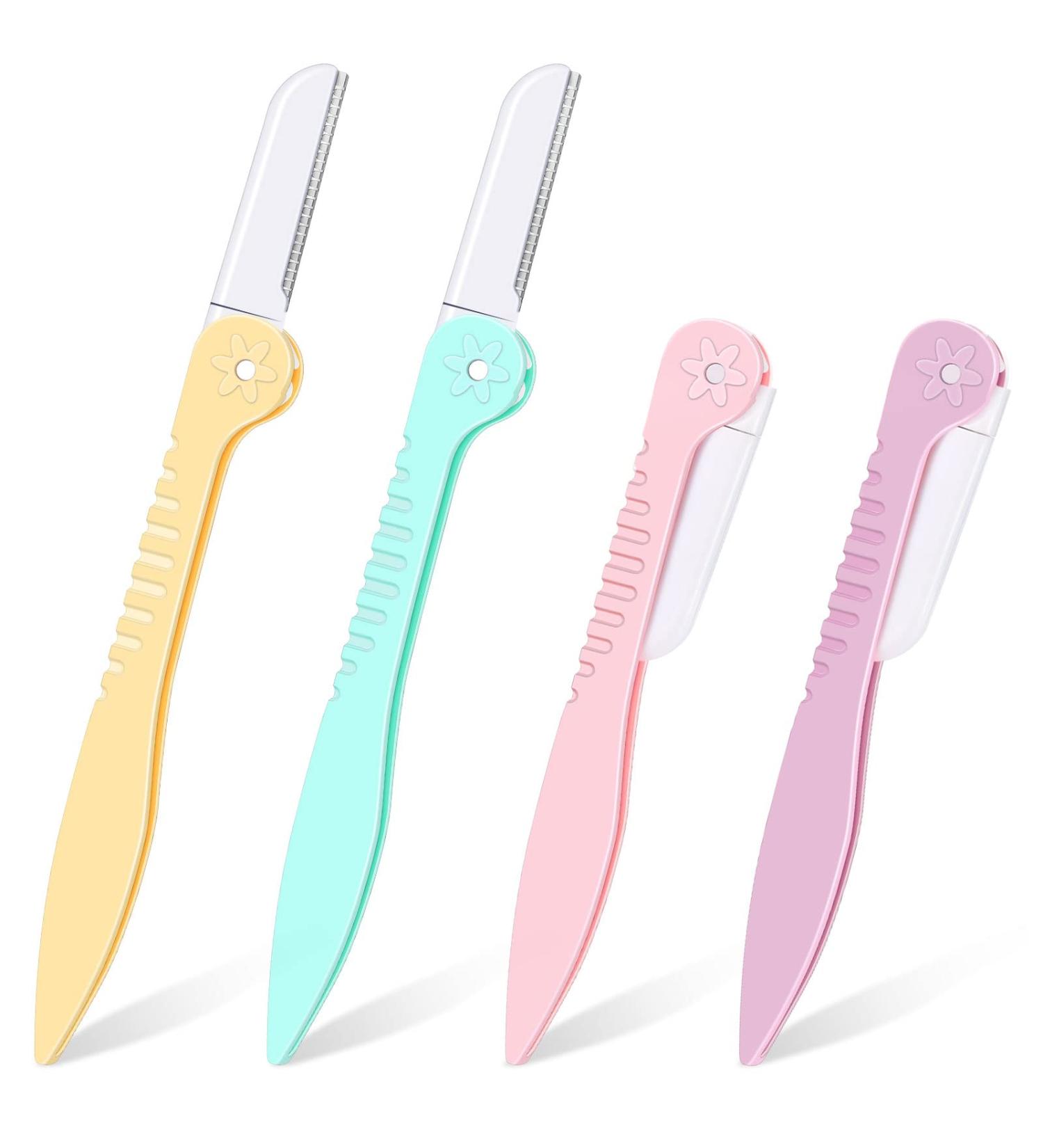 4-Piece Foldable Eyebrow Razor Set for Women & Men | Facial Hair Remover & Shaver - Buy Online on GoSupps.com