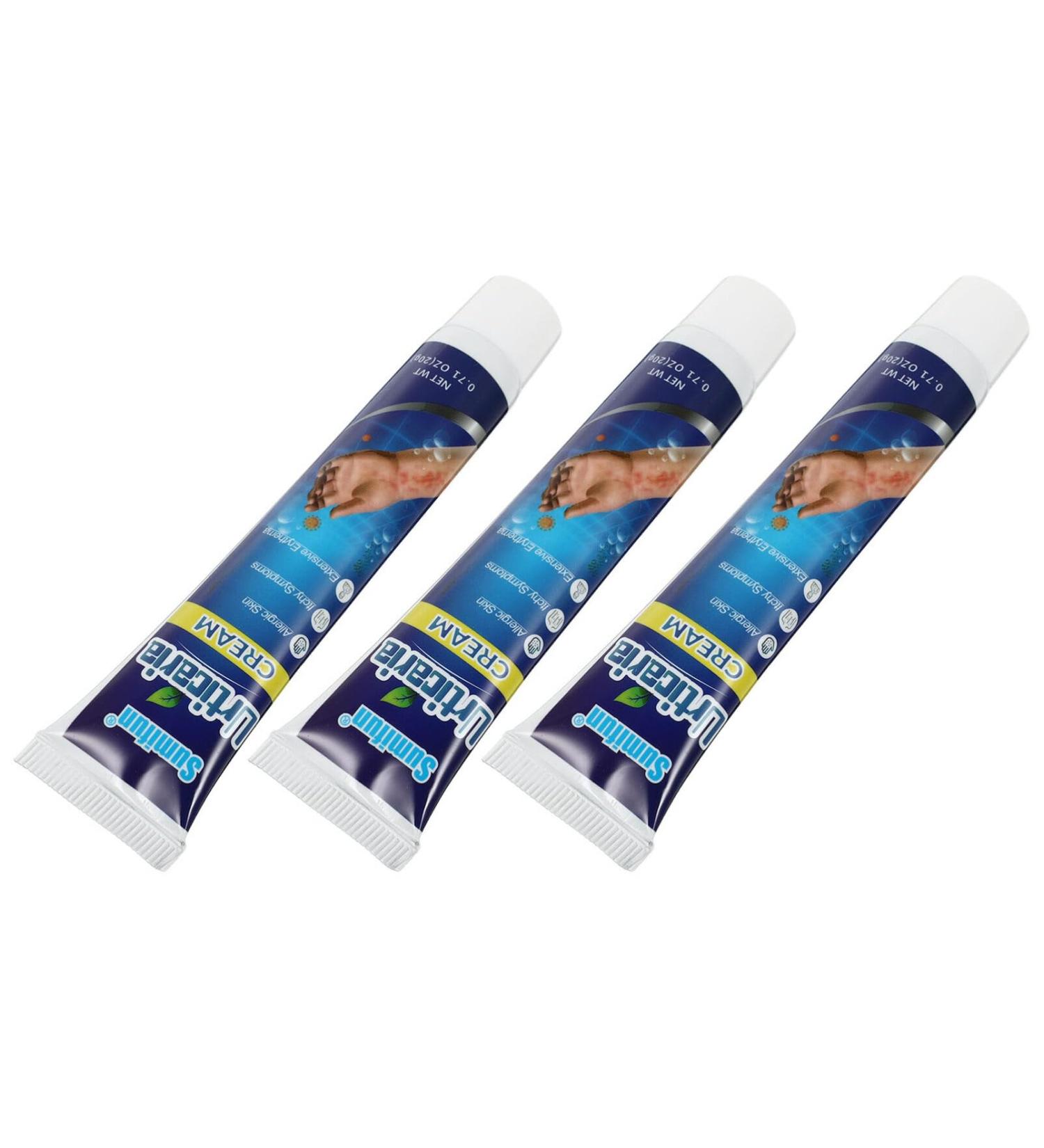 Hemoton 3 Pcs Urticaria Antipruritic Ointment Urticaria Ointment Urticaria Curing Plaster Urticaria Topical Cream Hives Ointment Itching White Balsam Anti-Itch Plaster Cream White 12x2.5x1.5cm