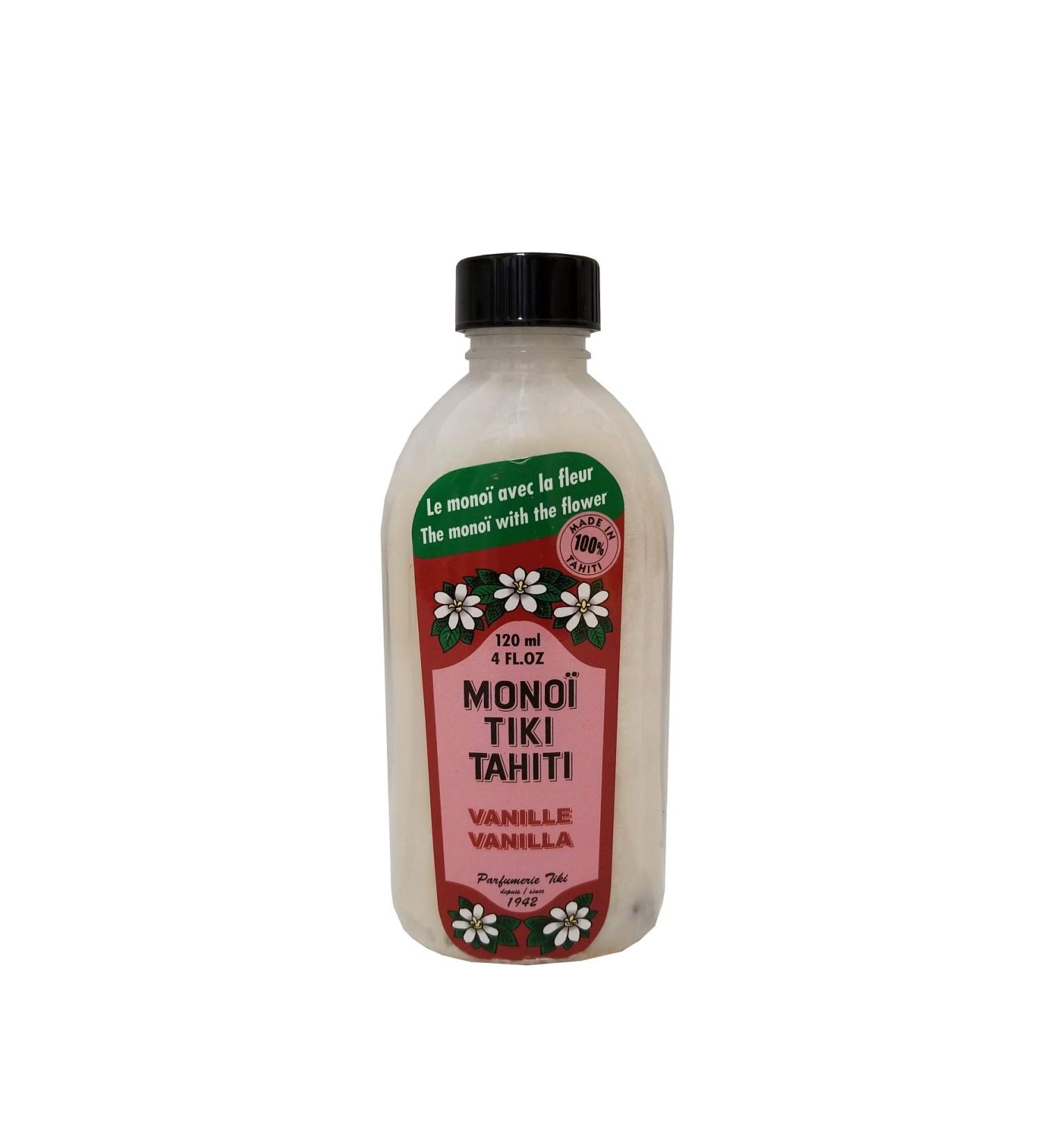 Vanilla Coconut Oil (Pack of 2) Scented With Fresh Handpicked Tiare Flowers 100% Made in Tahiti 4 fl. oz.