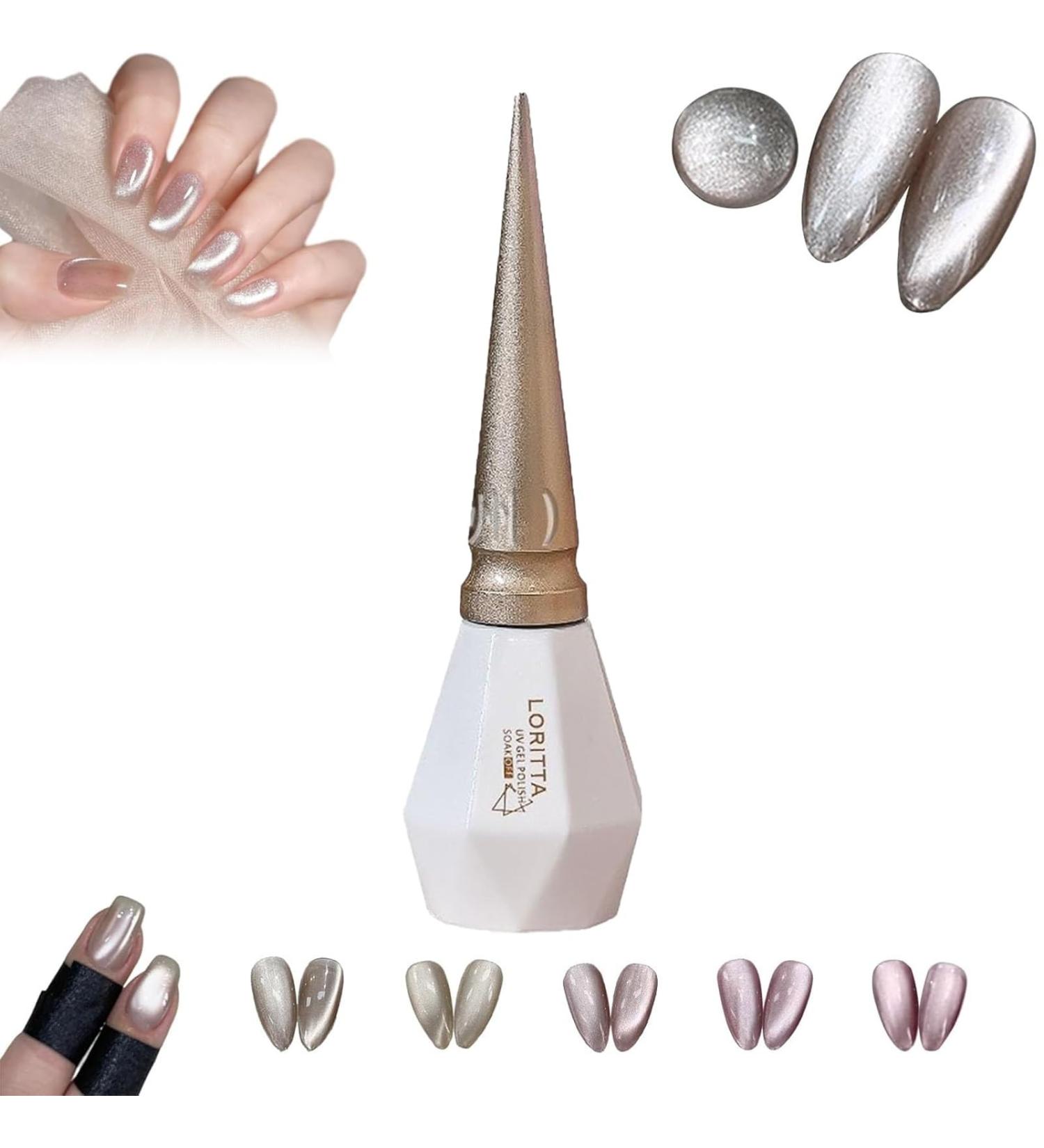 Rolita Gel Polish Rolita Nail Polish Rolita Gel Polish 15ml Nude Ice-Clear Jade Gel Glitter Crystal Gel Nail Polish with Magnet Jelly Gel Nail Polish DIY at Home Crystal Cat Eye Gel Polish(Y-22) - Buy Online on GoSupps.com