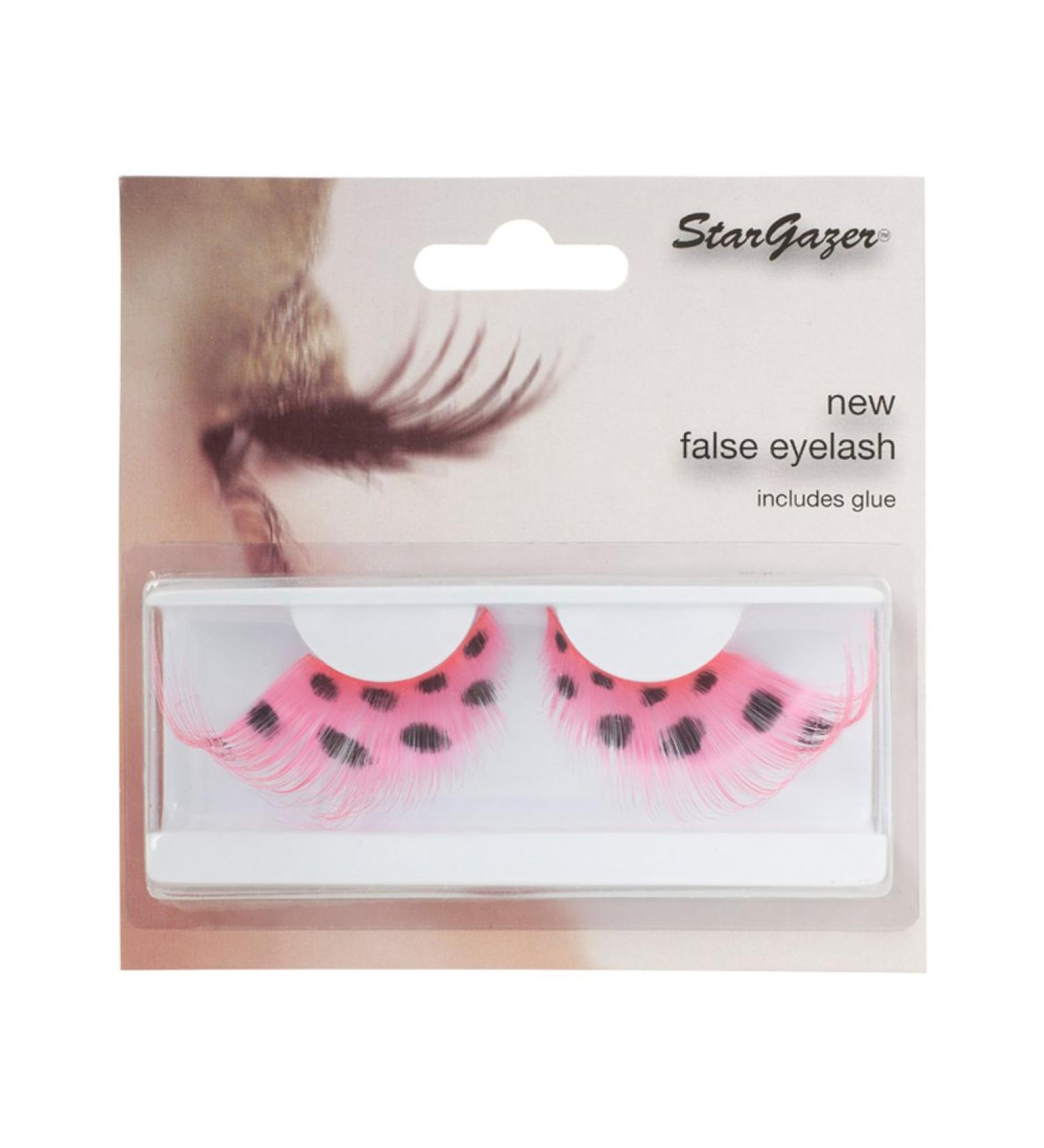 Stargazer Feather Eye Lashes style 65 synthetic lash pair includes glue.