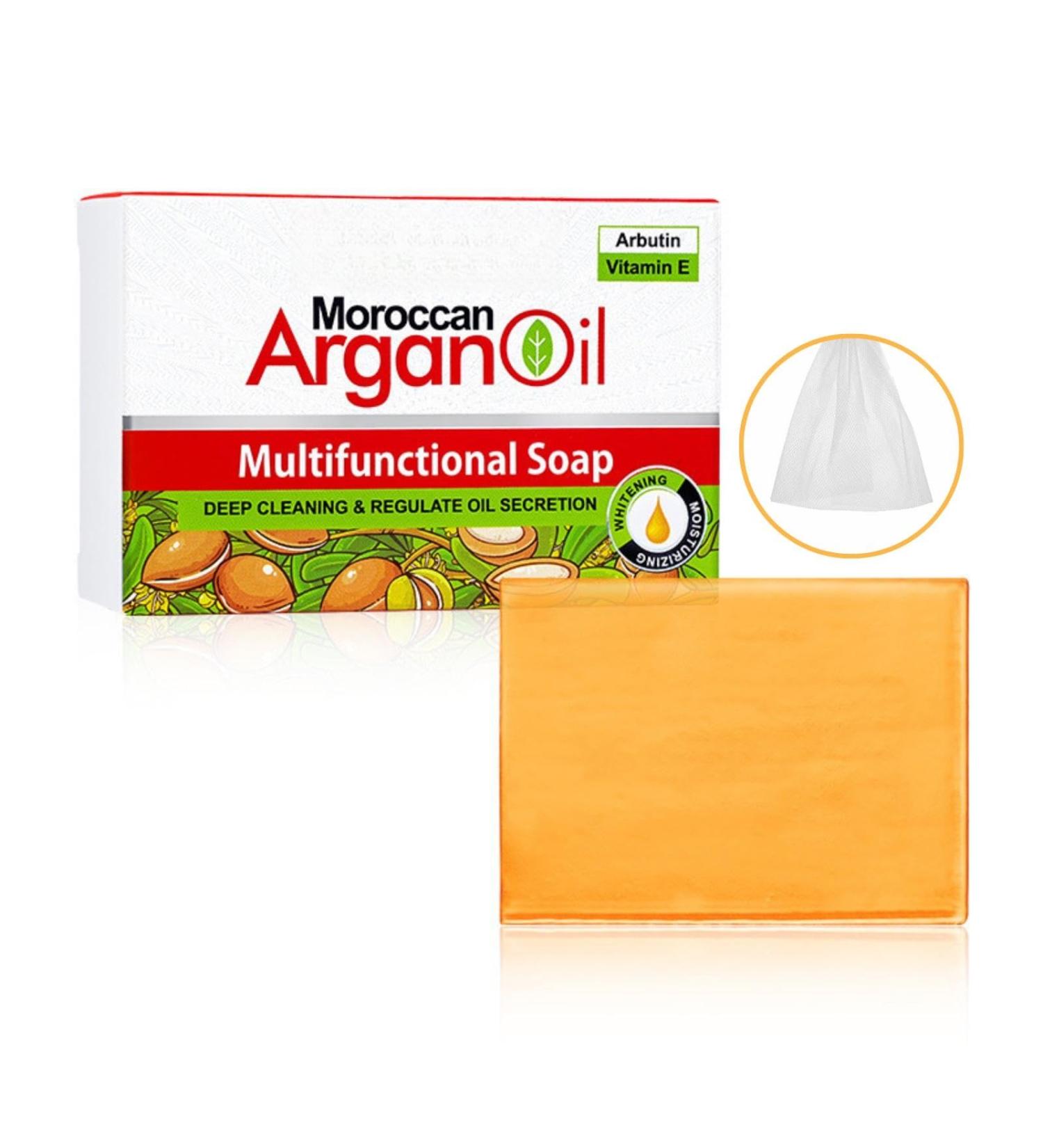 Tongyend Argan Oil Soap Bar Organic Natural Soap Handmade Soap Bar Helps Acne Moisturises & Cleanses Face Cleanser Soap Bar Women & Men Liquid Soap Body Care - Buy Online on GoSupps.com