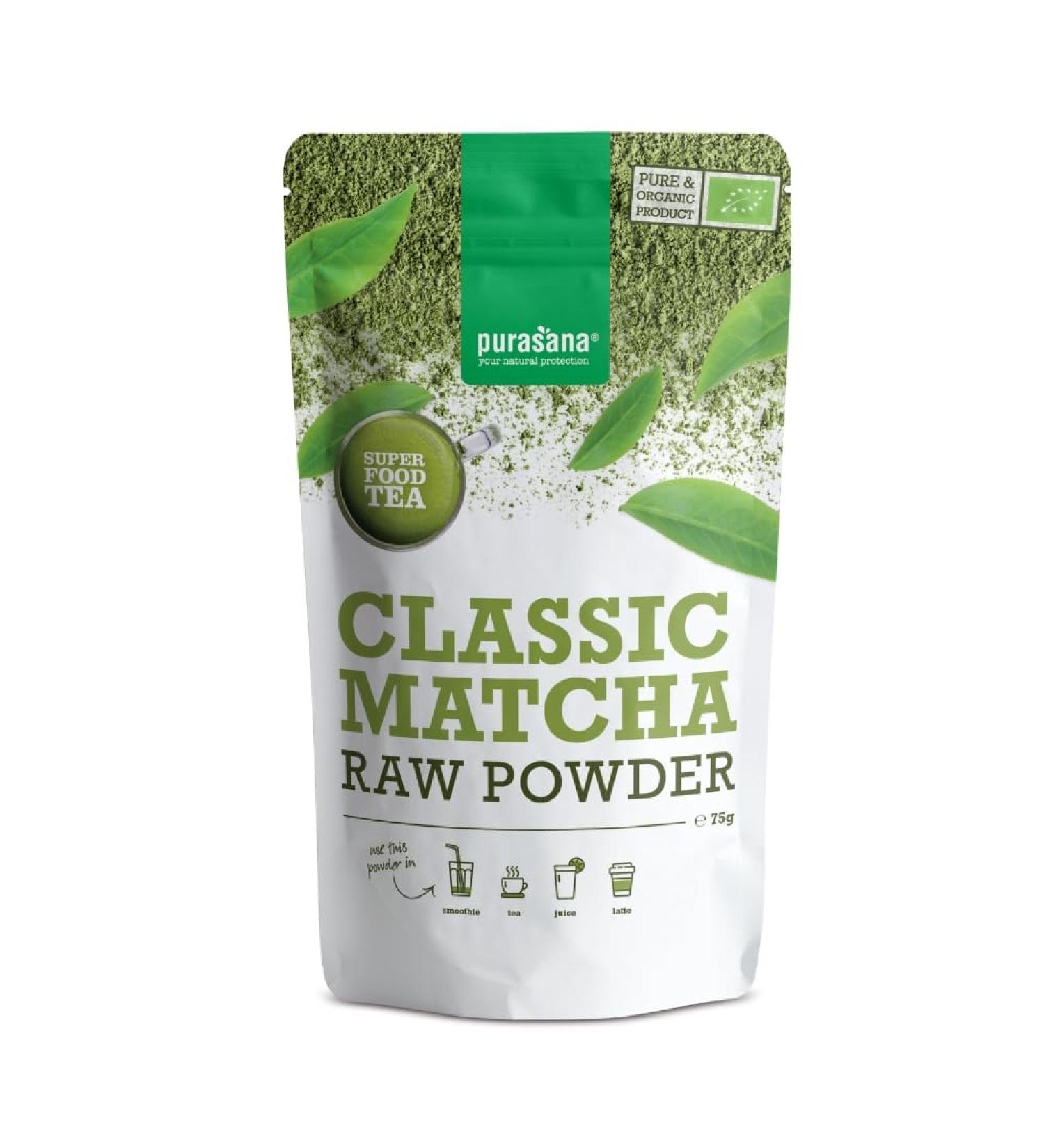 Purasana Poudre de Matcha Bio - 75g Matcha du Japon 100% Biologique Superaliment Vegan pour Th s Smoothies & Latt s Certifi Bio - Buy Online on GoSupps.com