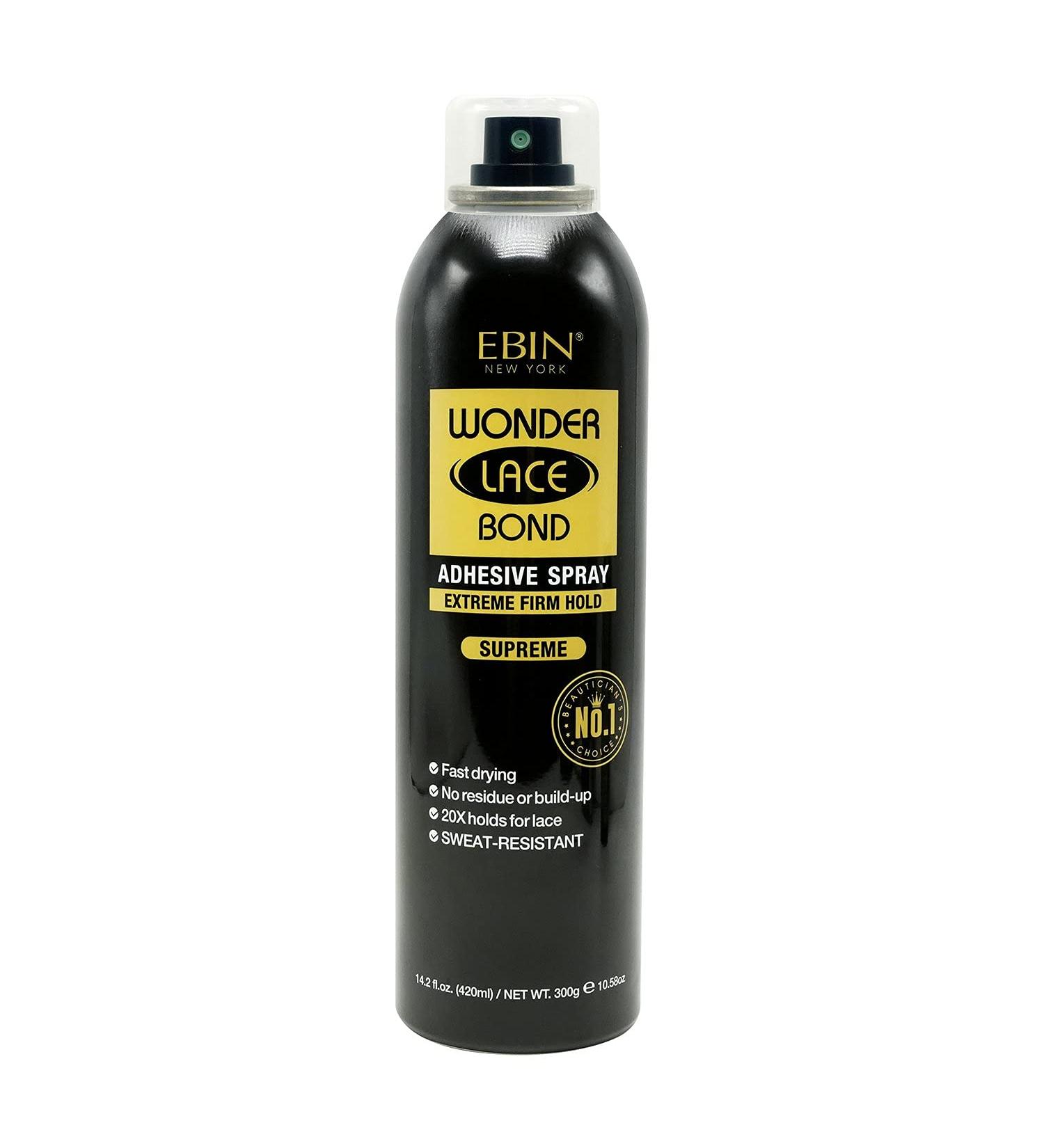 EBIN NEW YORK Wonder Lace Bond Adhesive Spray (Supreme Hold 14.2oz/ 400ml) Supreme 14.2 Fl Oz (Pack of 1) - Buy Online on GoSupps.com