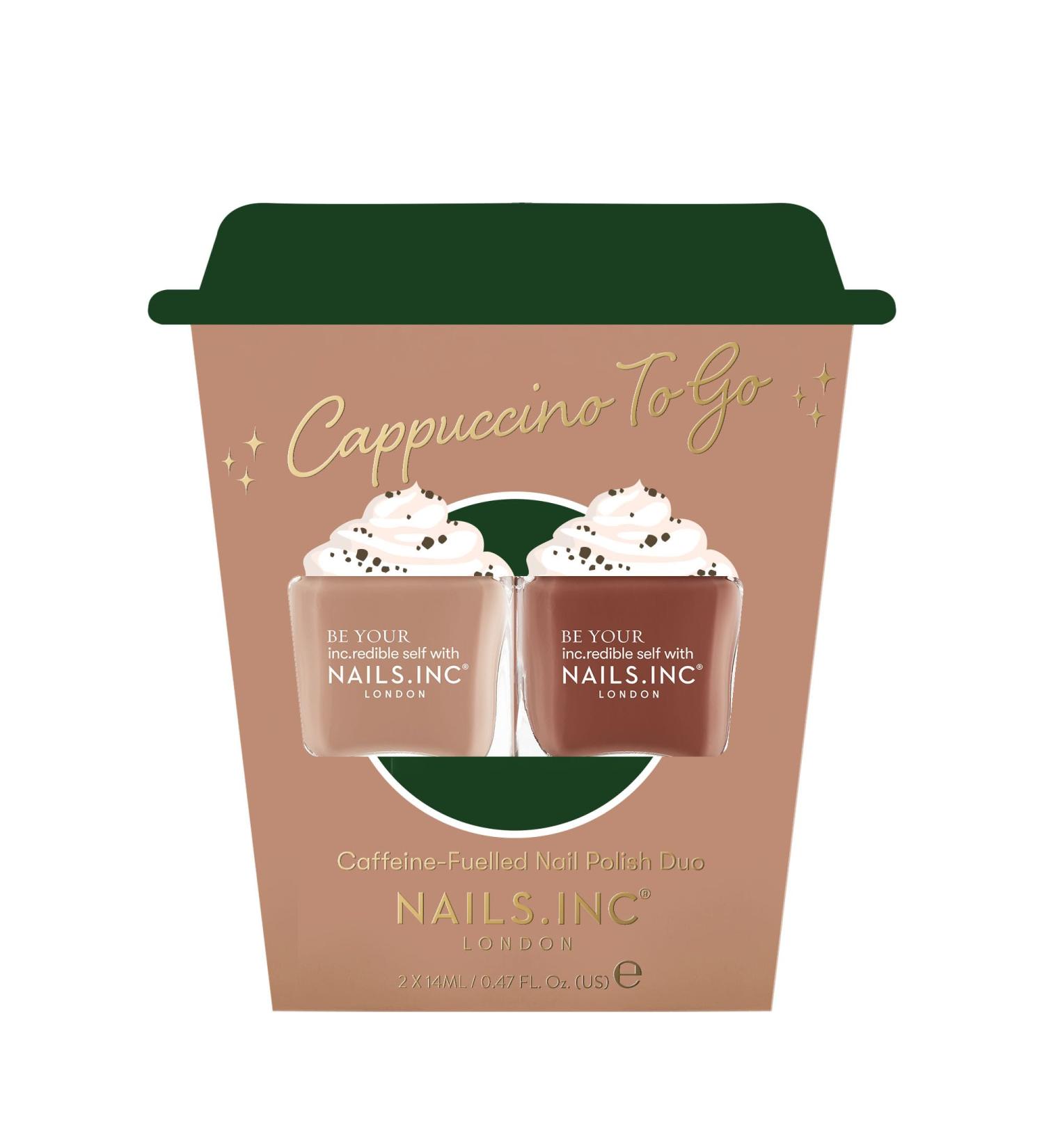 Nails.INC Cappuccino To Go Nail Polish Duo Brown 14 ml (Pack of 2) - Buy Online on GoSupps.com