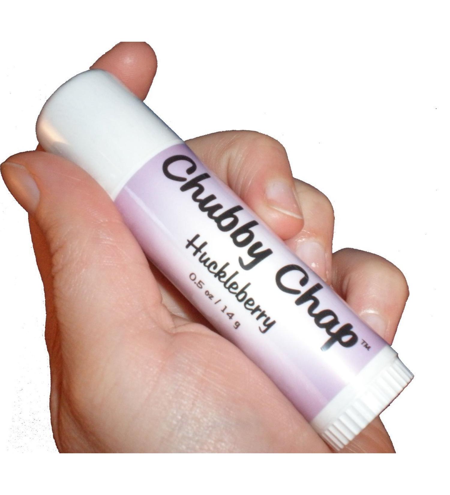 Chubby Chap - Large Jumbo Natural Lip Balm - 0.5 Ounce Huckleberry