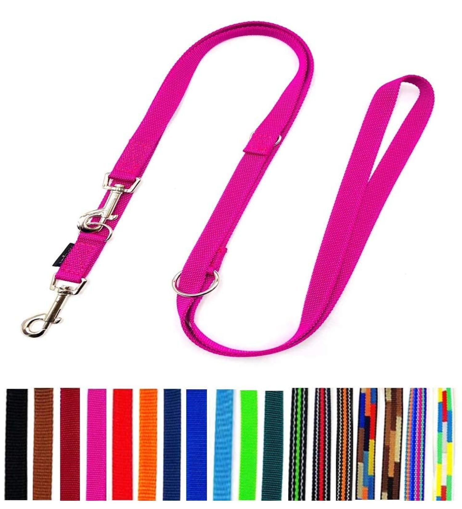Dog Leash Double Adjustable 2m / 2.40m / 2.80m / 3.50m / 5m for Large Dogs - Lilac 25mm 2.00m | Durable & Stylish - Buy Online on GoSupps.com
