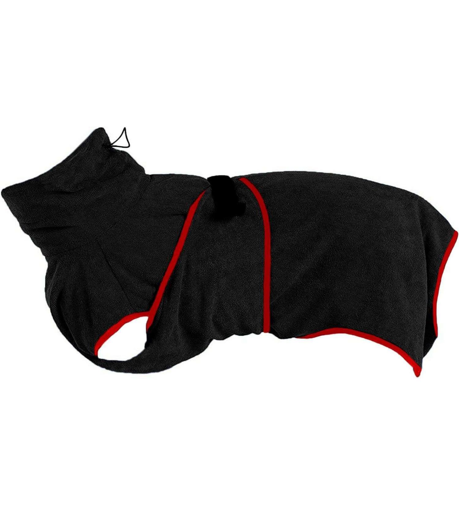  BB Extra Absorbent Dog Hand Towel - Fast Drying Bath Towel for Medium Dogs & Cats | Adjustable Straps - Black (M) - Buy Online on GoSupps.com