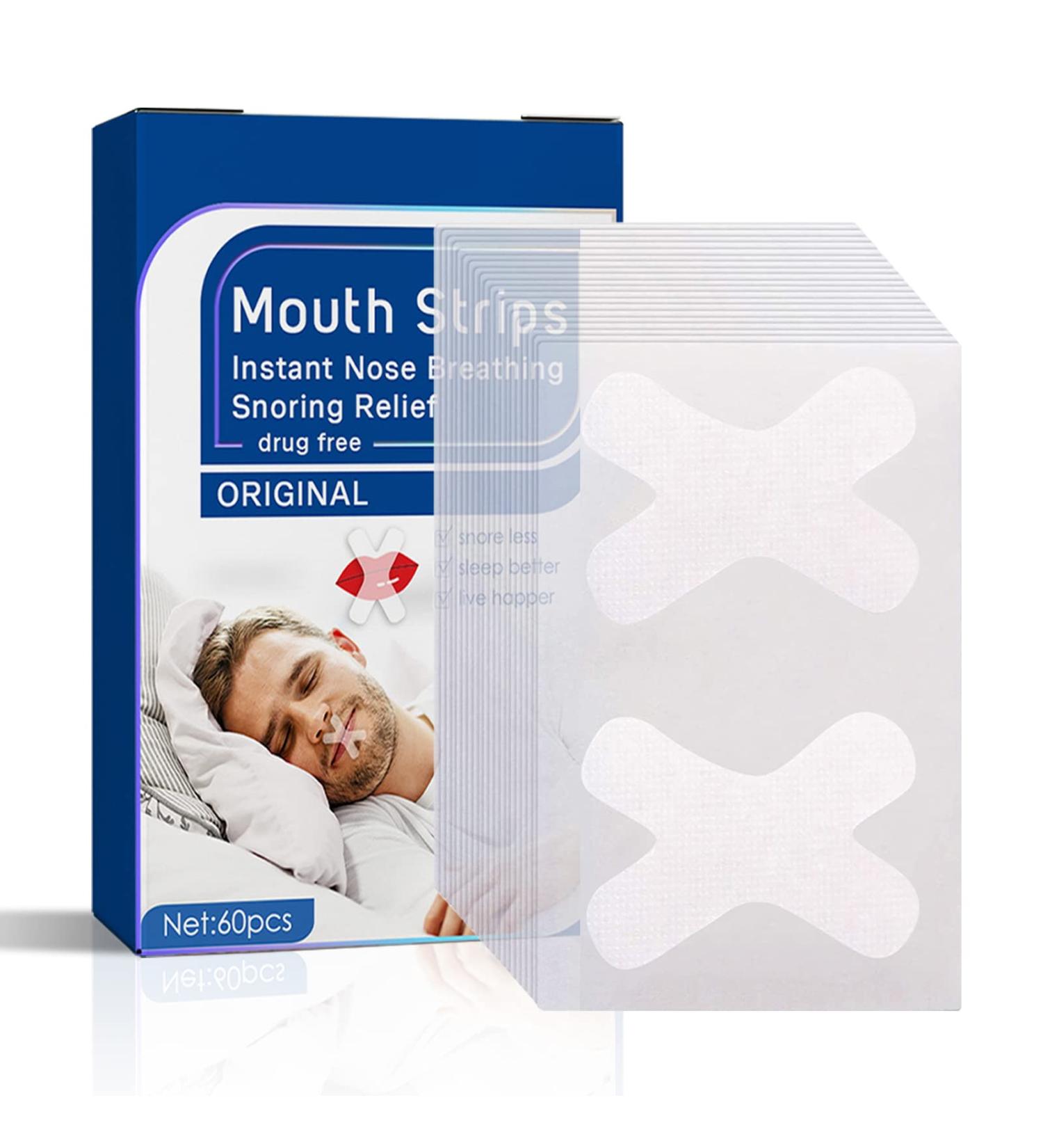 Sleep Mouth Tape - 60Pcs | Anti Snoring Strips for Nasal Breathing & Improved Sleep - Buy Online on GoSupps.com