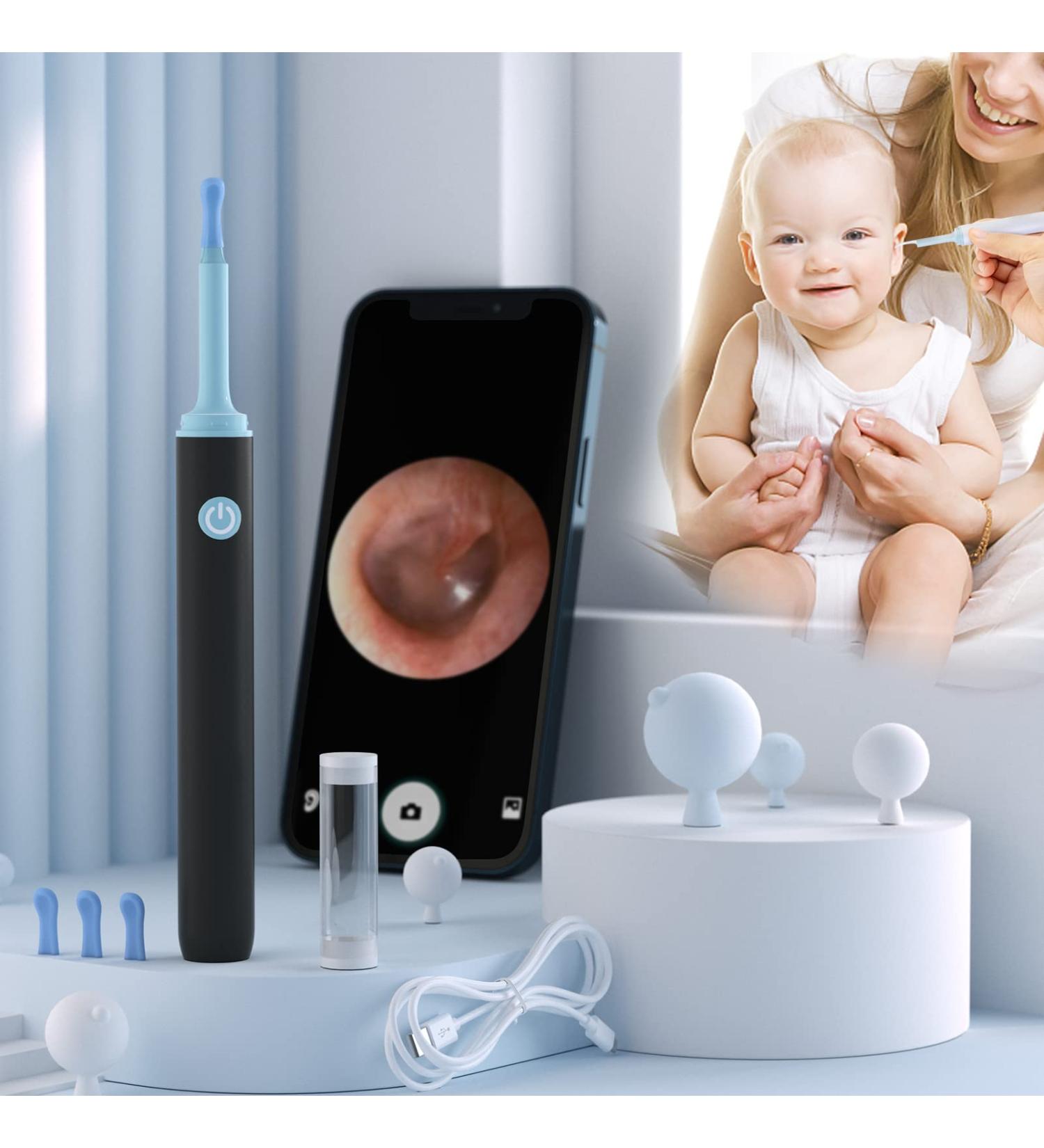 eXempt Visual Ear Wax Removal Otoscope with Camera - Earwax Remover Endoscope for iPhone, iPad & Android - Black - Buy Online on GoSupps.com