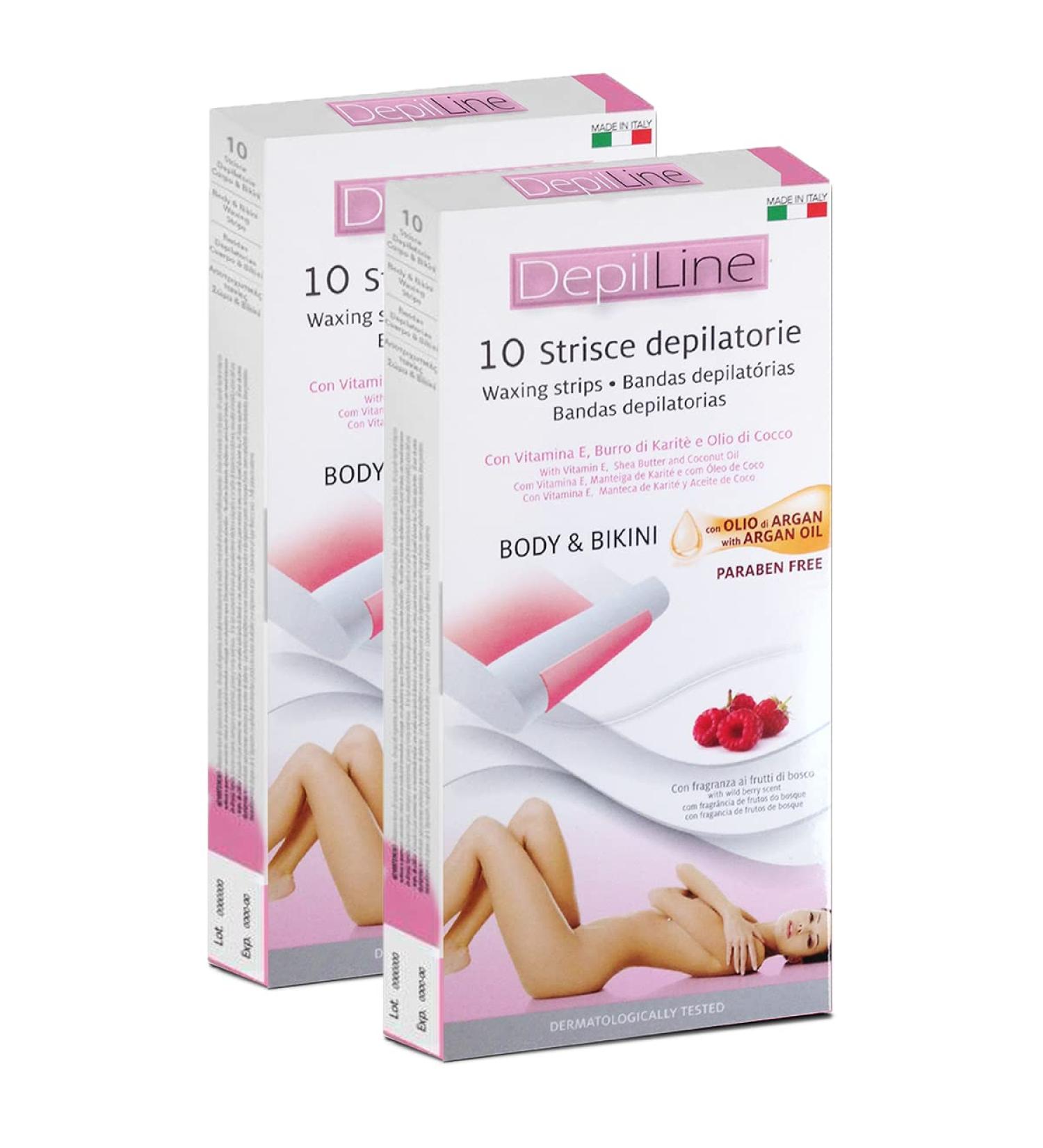 Lot de 2 bo te de 10 Bandes d pilatoires pilation aisselles Corps Maillot Cire argan Bio