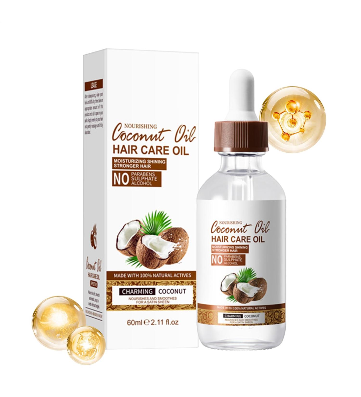 Strengthening Hair Oil 60ml Shine Anti-Hair Loss Hair Care Solution | 60ml Strengthening Anti-Hair Loss Hair Oil Deep Hydration for Women Men Damaged Curly Dry and Split End Hair - Buy Online on GoSupps.com